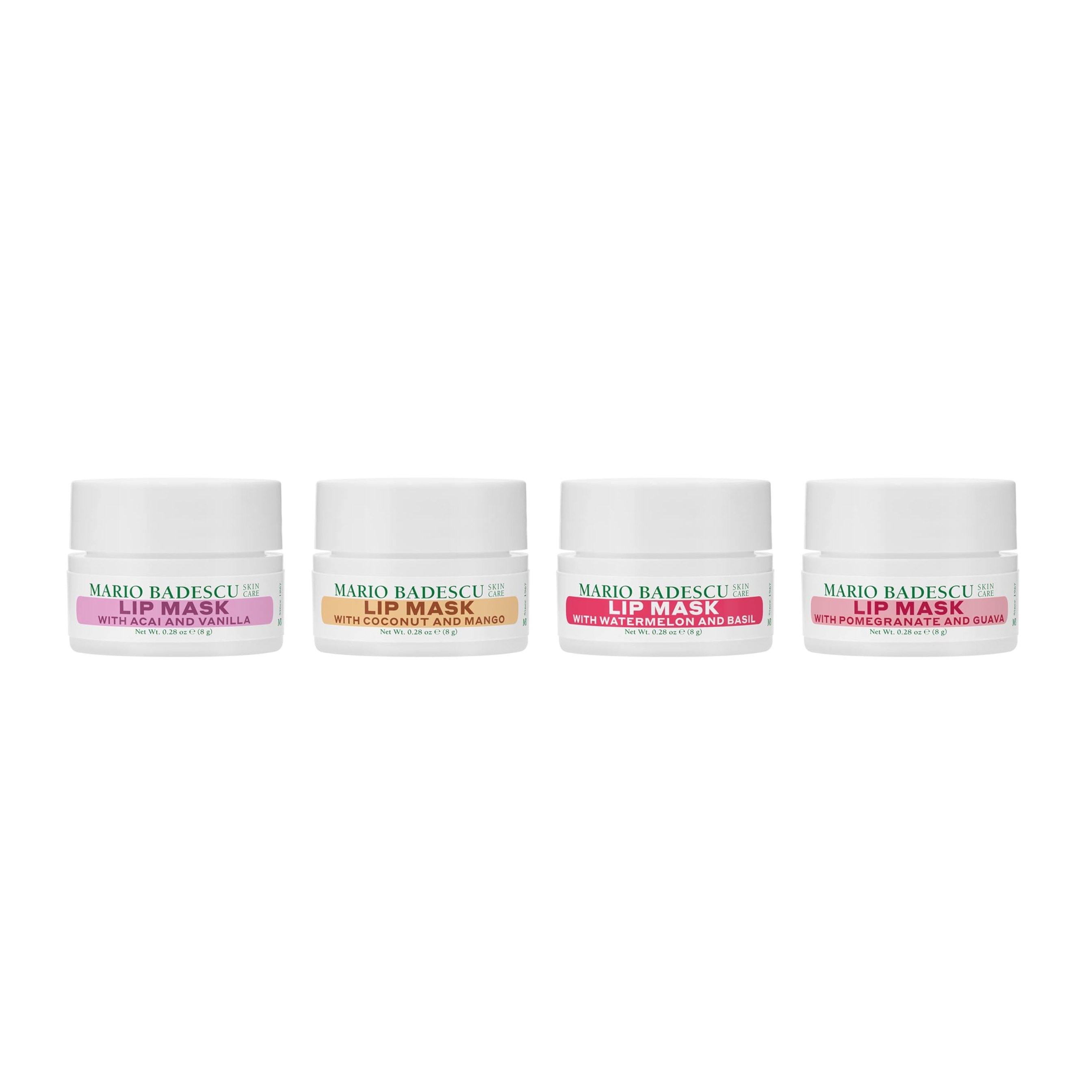 Mario Badescu Lip Mask Collection 0.28 oz (Pack of 4) - Overnight Lip Treatment with Coconut Oil & Hydrating Shea Butter 7