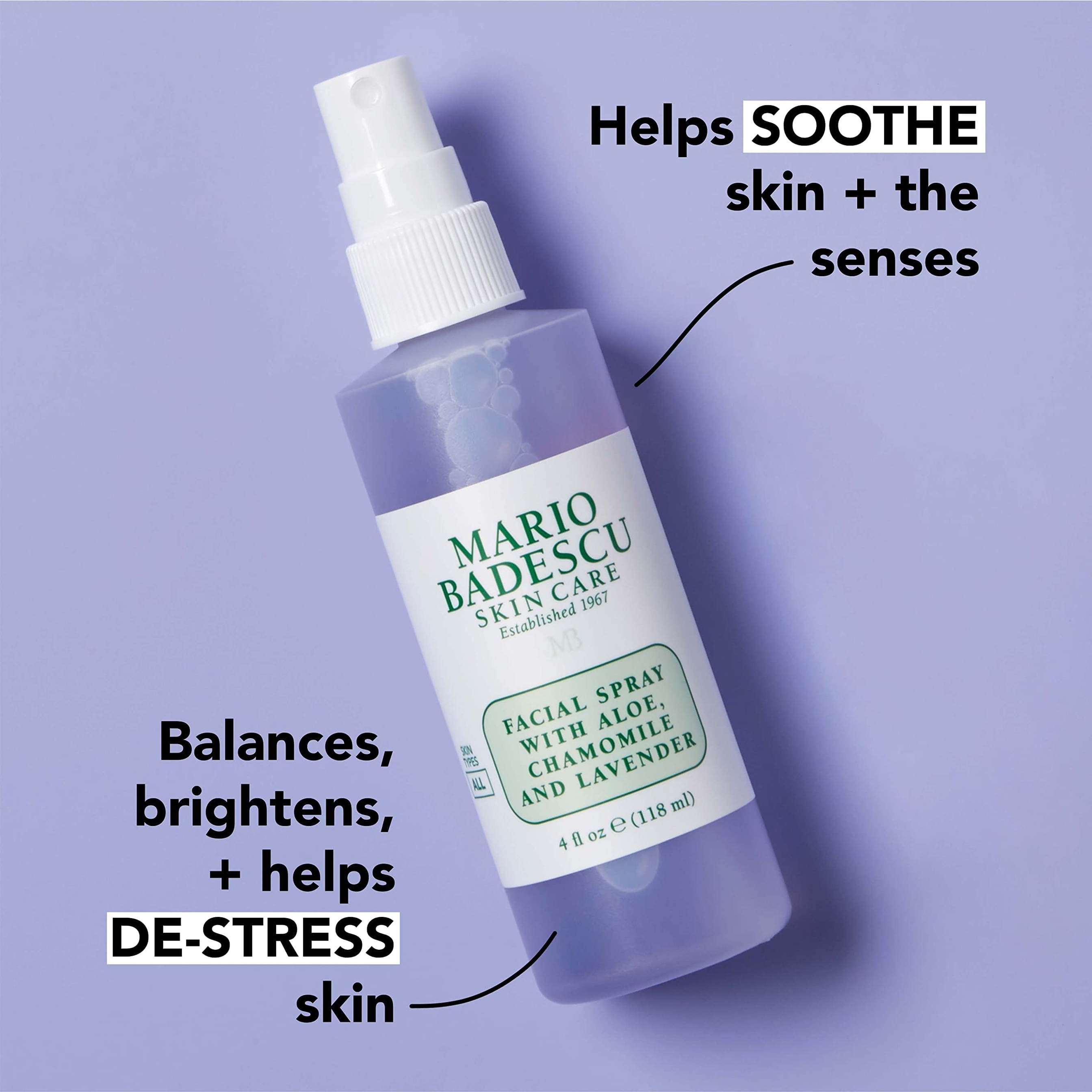 Mario Badescu Facial Spray With Aloe, Chamomile & Lavender 4 fl.oz - Face Mist Hydrates & Restores Balance & Brightness 2