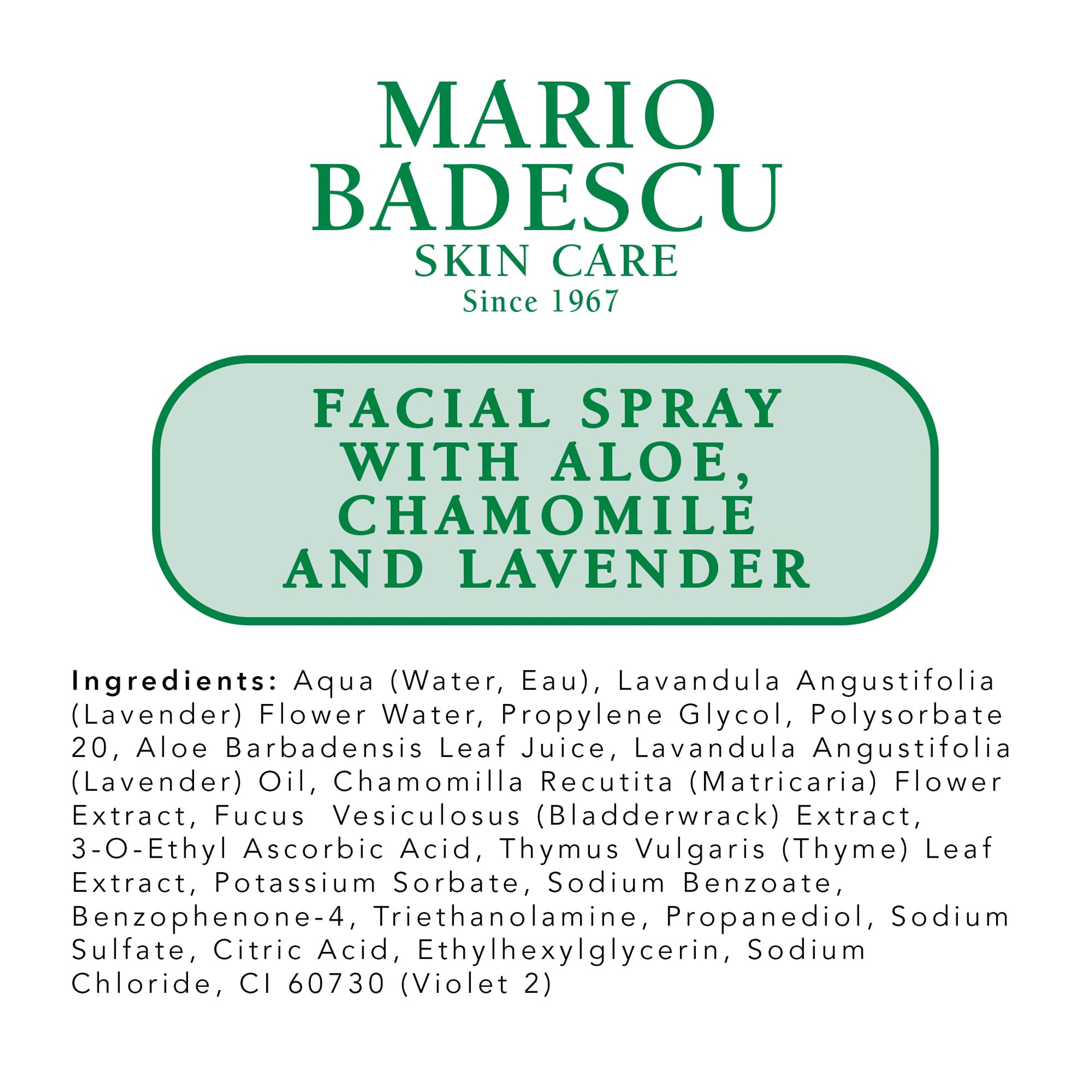 Mario Badescu Facial Spray With Aloe, Chamomile & Lavender 4 fl.oz - Face Mist Hydrates & Restores Balance & Brightness 6