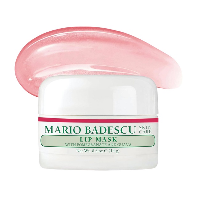 Mario Badescu Lip Mask, Pomegranate & Guava, 0.5 oz - Overnight Lip Treatment with Coconut Oil & Hydrating Shea Butter