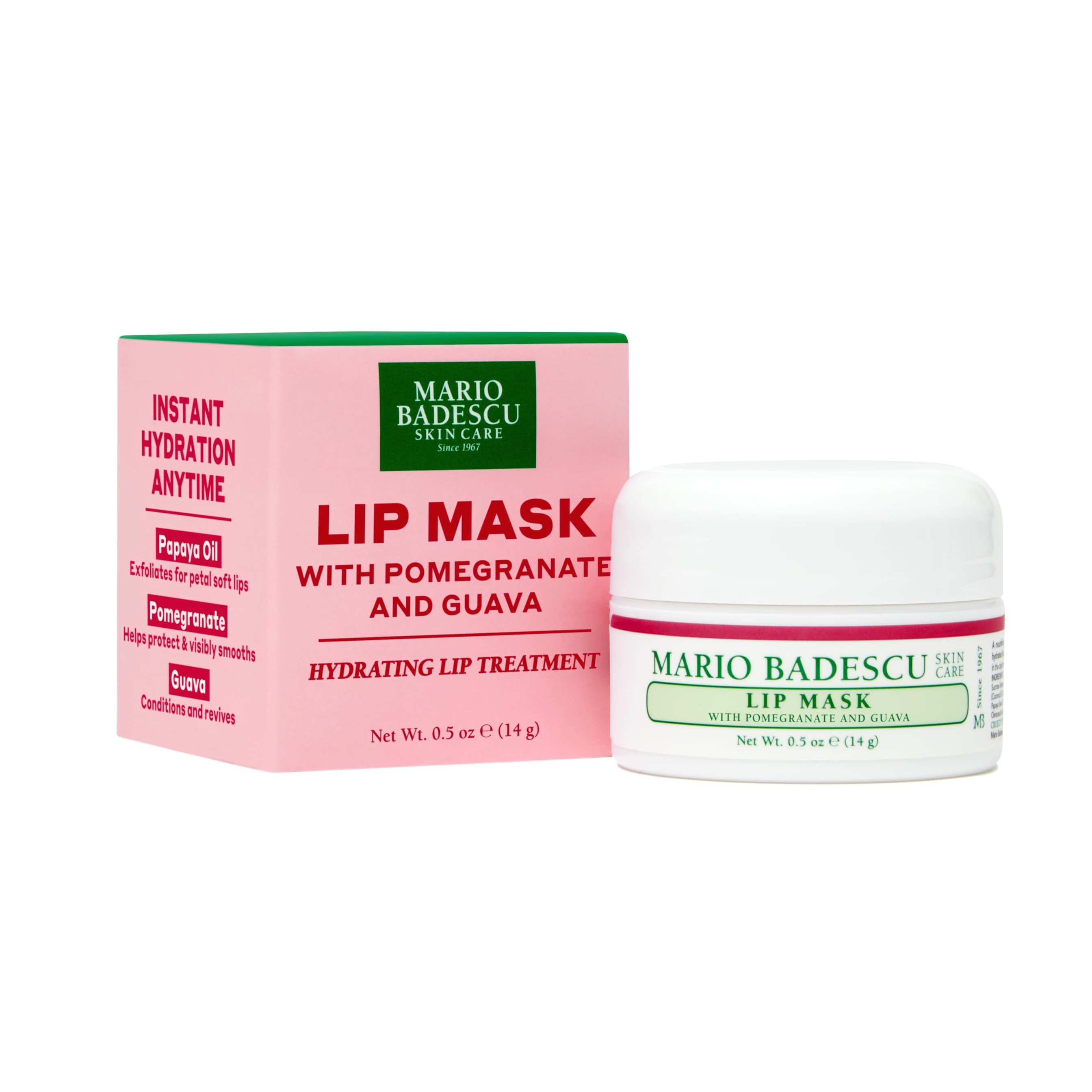Mario Badescu Lip Mask, Pomegranate & Guava, 0.5 oz - Overnight Lip Treatment with Coconut Oil & Hydrating Shea Butter 5