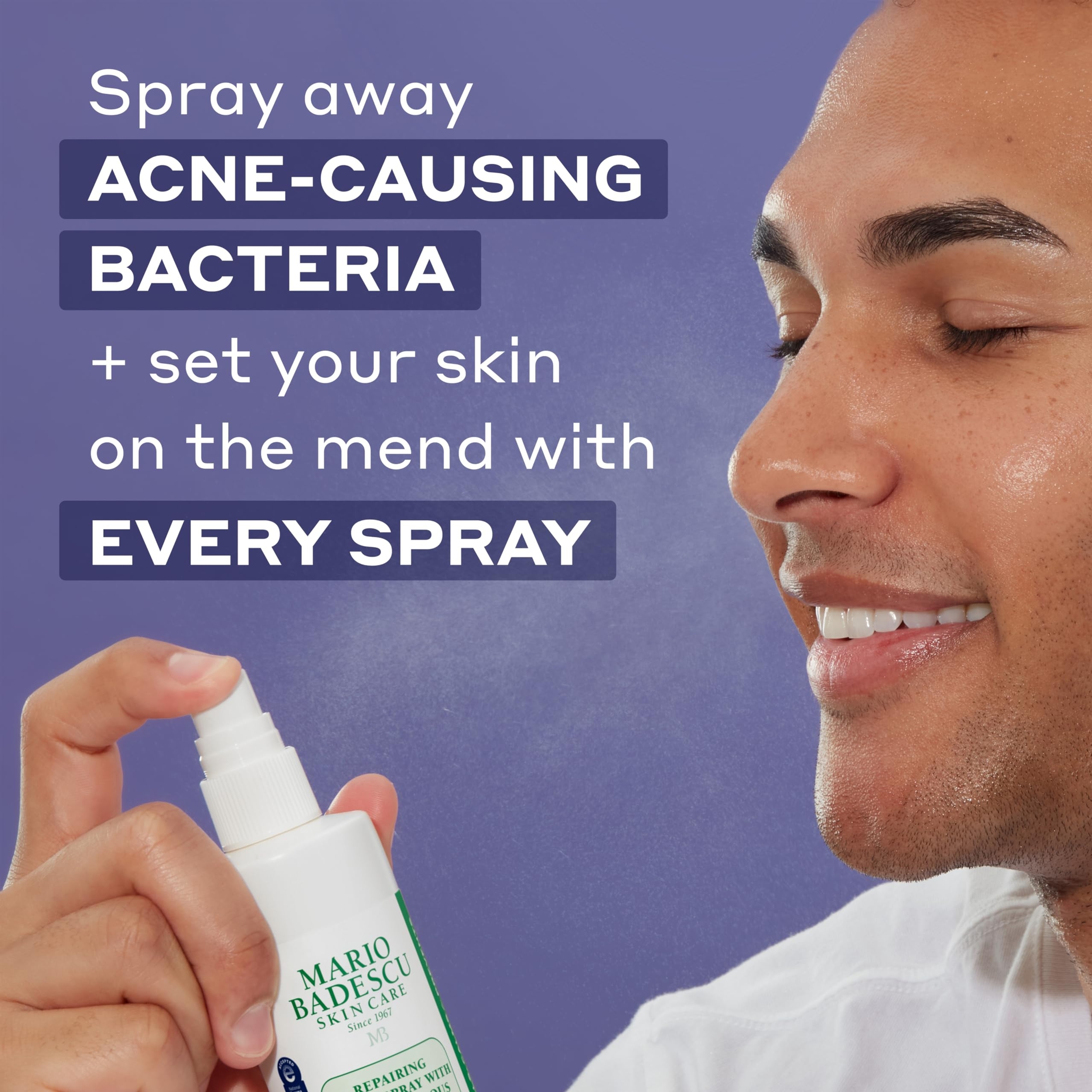 Mario Badescu Repairing Facial Spray with Hypochlorous Acid 4 fl.oz - Soothes & Hydrates Irritated Skin, Reduces Redness 2