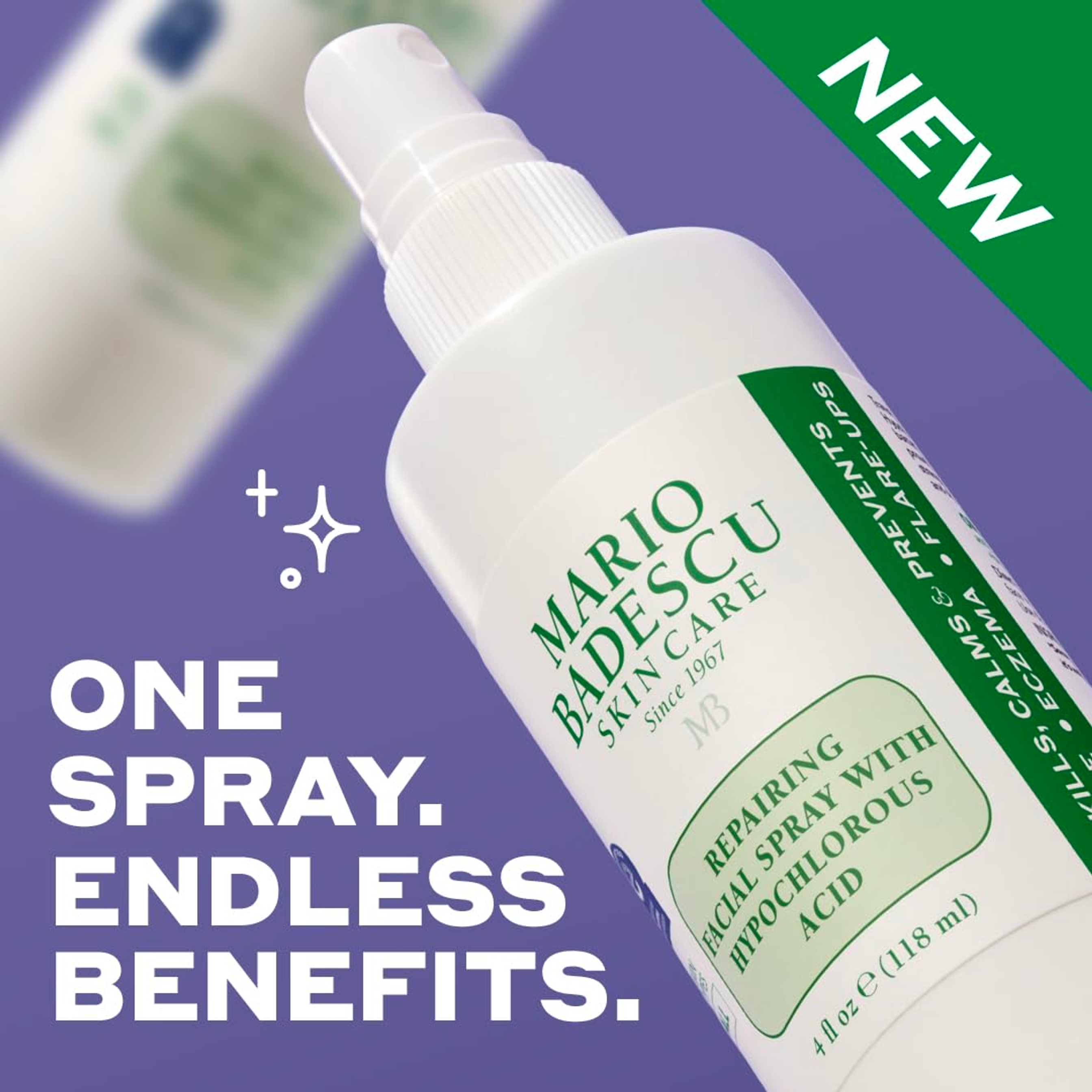 Mario Badescu Repairing Facial Spray with Hypochlorous Acid 4 fl.oz - Soothes & Hydrates Irritated Skin, Reduces Redness 3