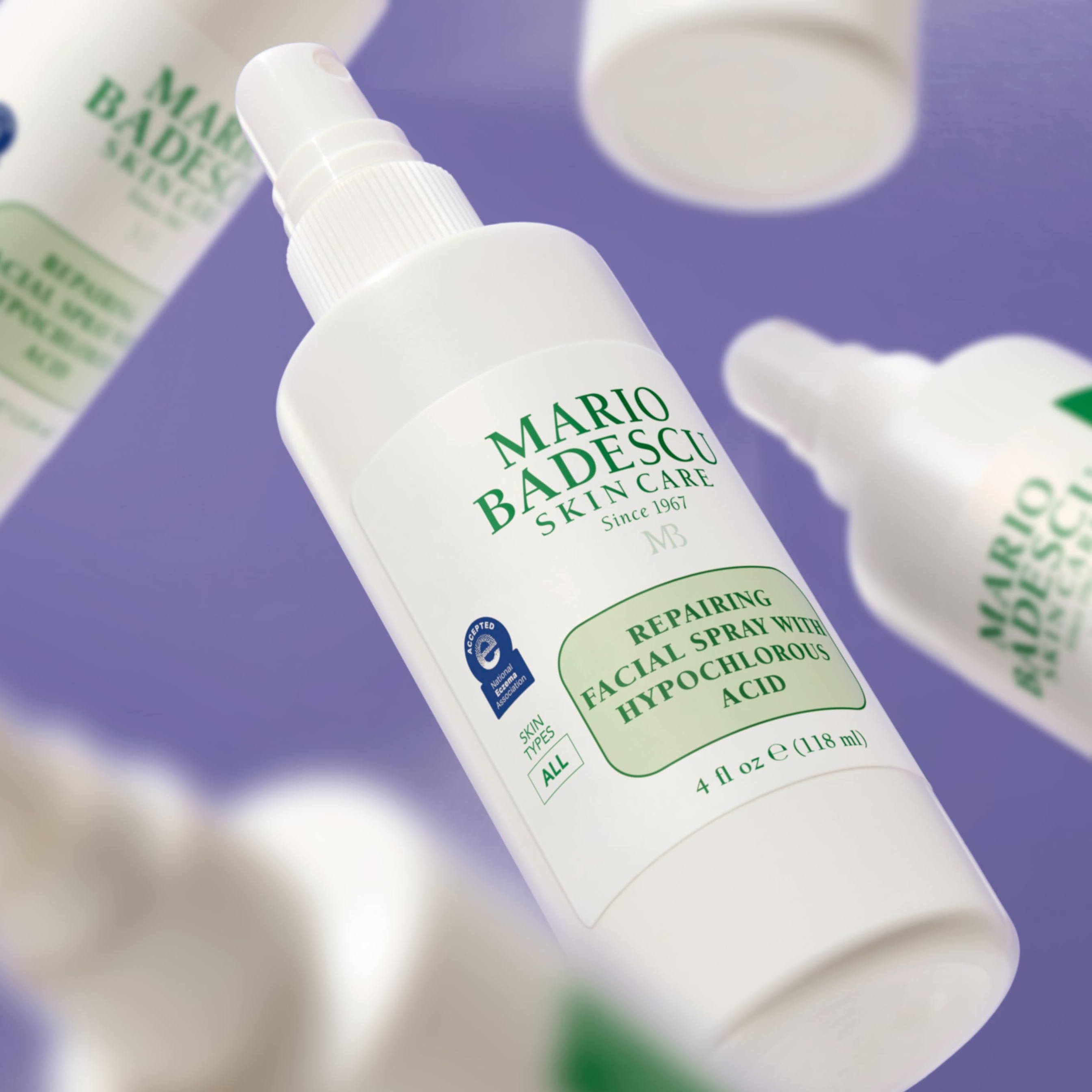 Mario Badescu Repairing Facial Spray with Hypochlorous Acid 4 fl.oz - Soothes & Hydrates Irritated Skin, Reduces Redness 9