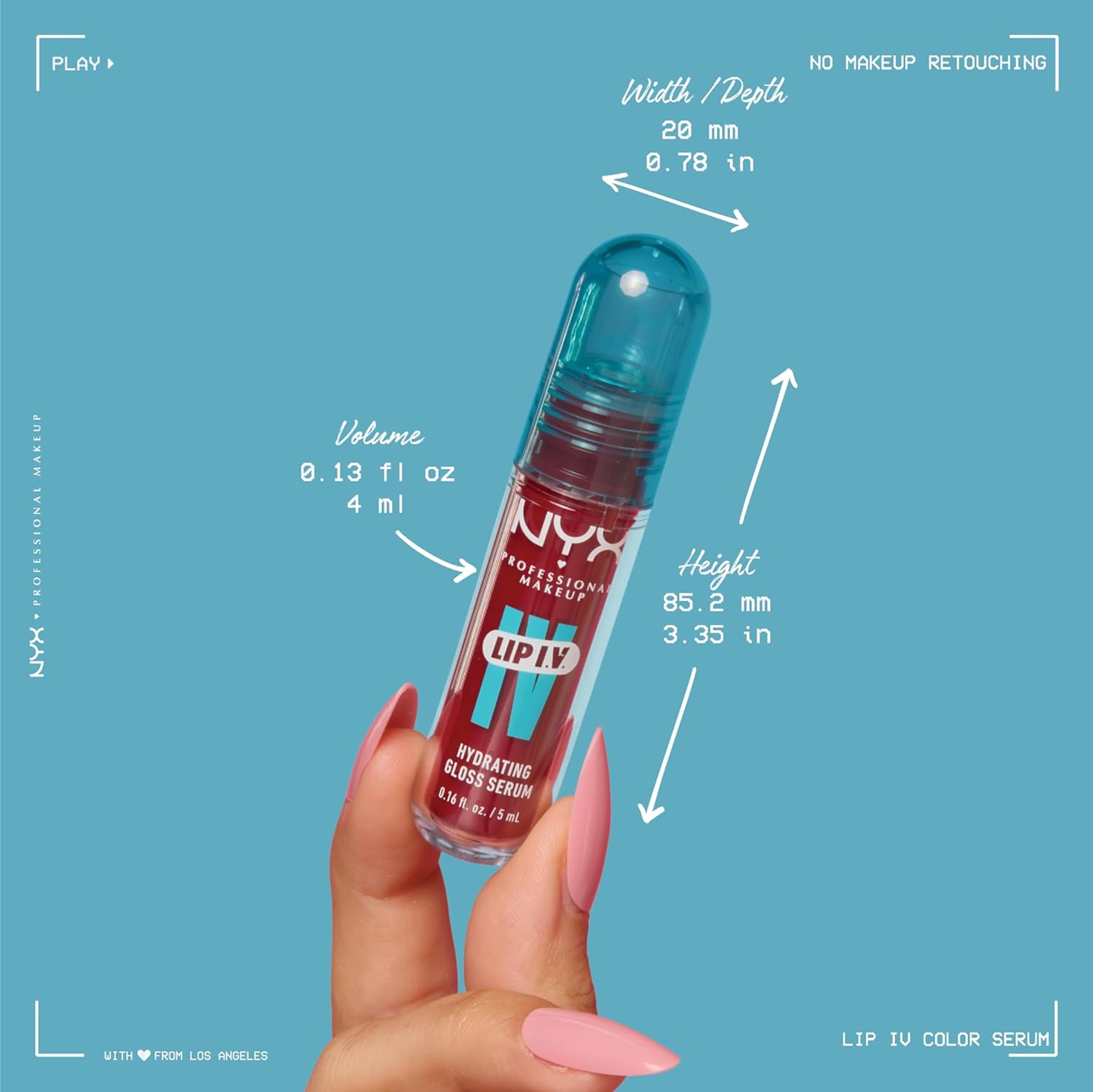 NYX Professional Makeup Lip IV Hydrating Lip Gloss Stain, Hydra-Honey, 0.16 fl.oz (Pack of 3) - Long-Lasting, Tinted, Vegan Formula 8