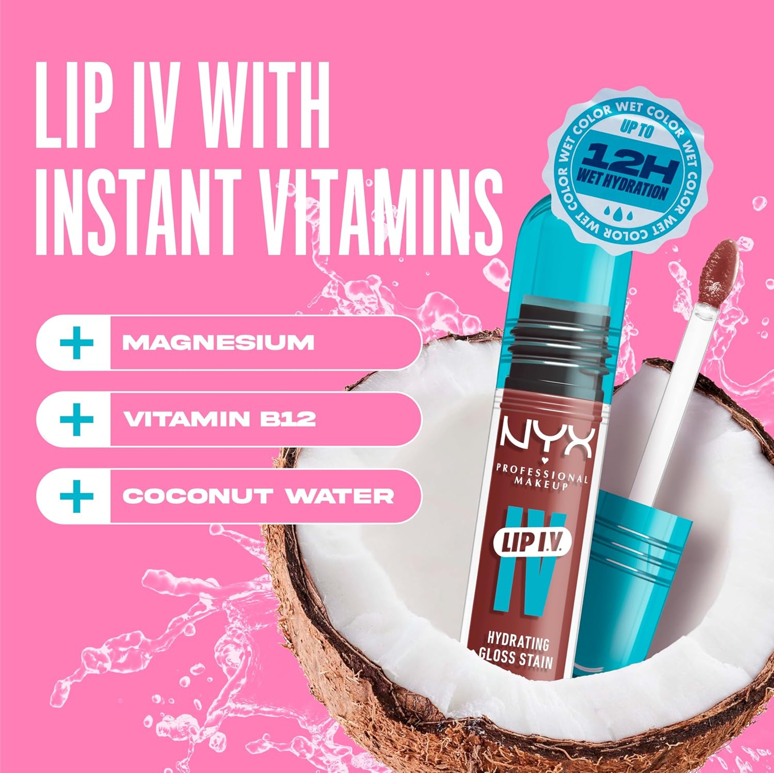 NYX Professional Makeup Lip IV Hydrating Lip Gloss Stain, Hydra-Honey, 0.16 fl.oz (Pack of 3) - Long-Lasting, Tinted, Vegan Formula 5