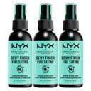 NYX Professional Makeup Dewy Finish Makeup Setting Spray 2.03 fl.oz (Pack of 3) - Long-Lasting Face Mist for Up to 16HR Wear 1