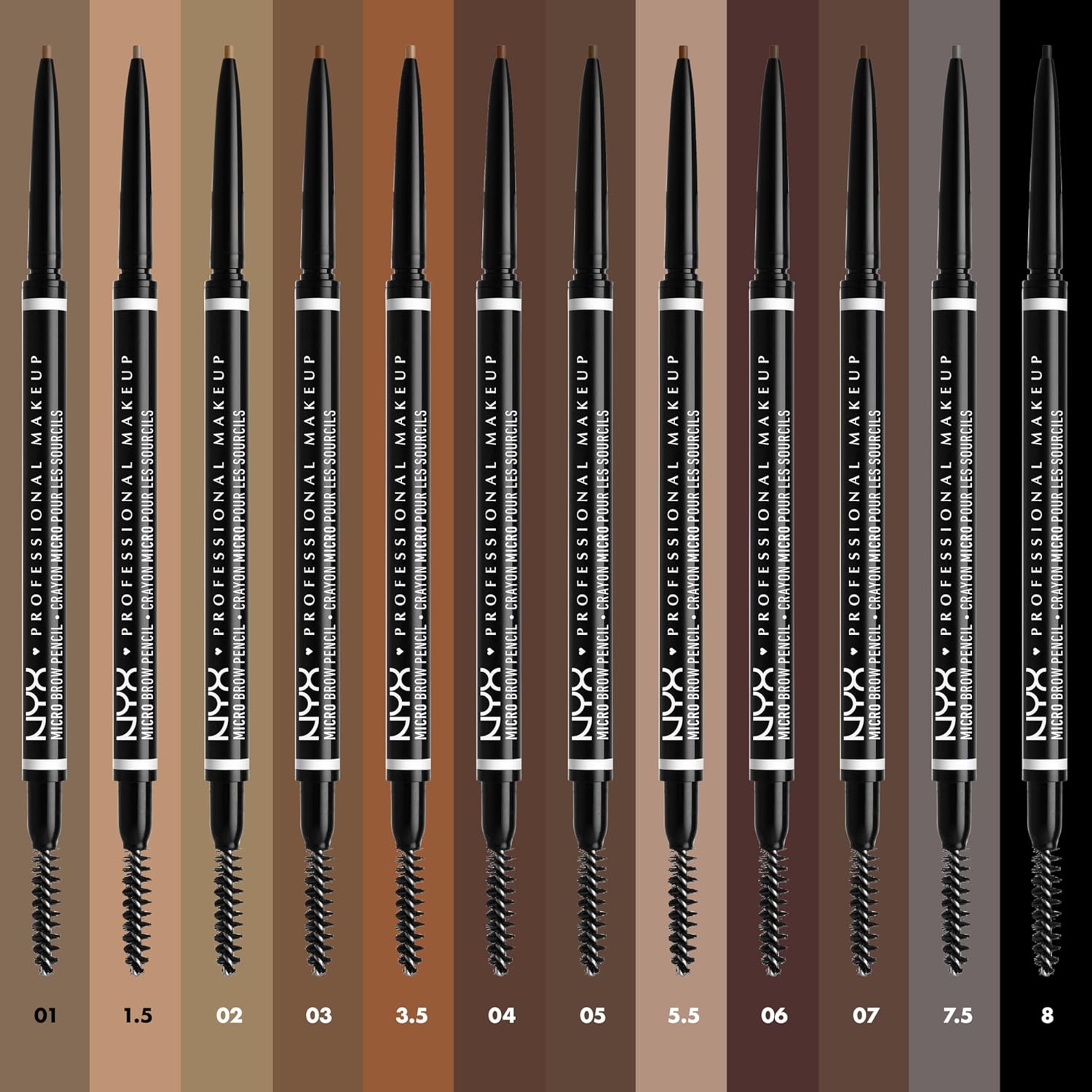 NYX Professional Makeup Micro Brow Pencil, Ash Brown, 1 Count (Pack of 3) - Precise Eyebrow Pencil 5
