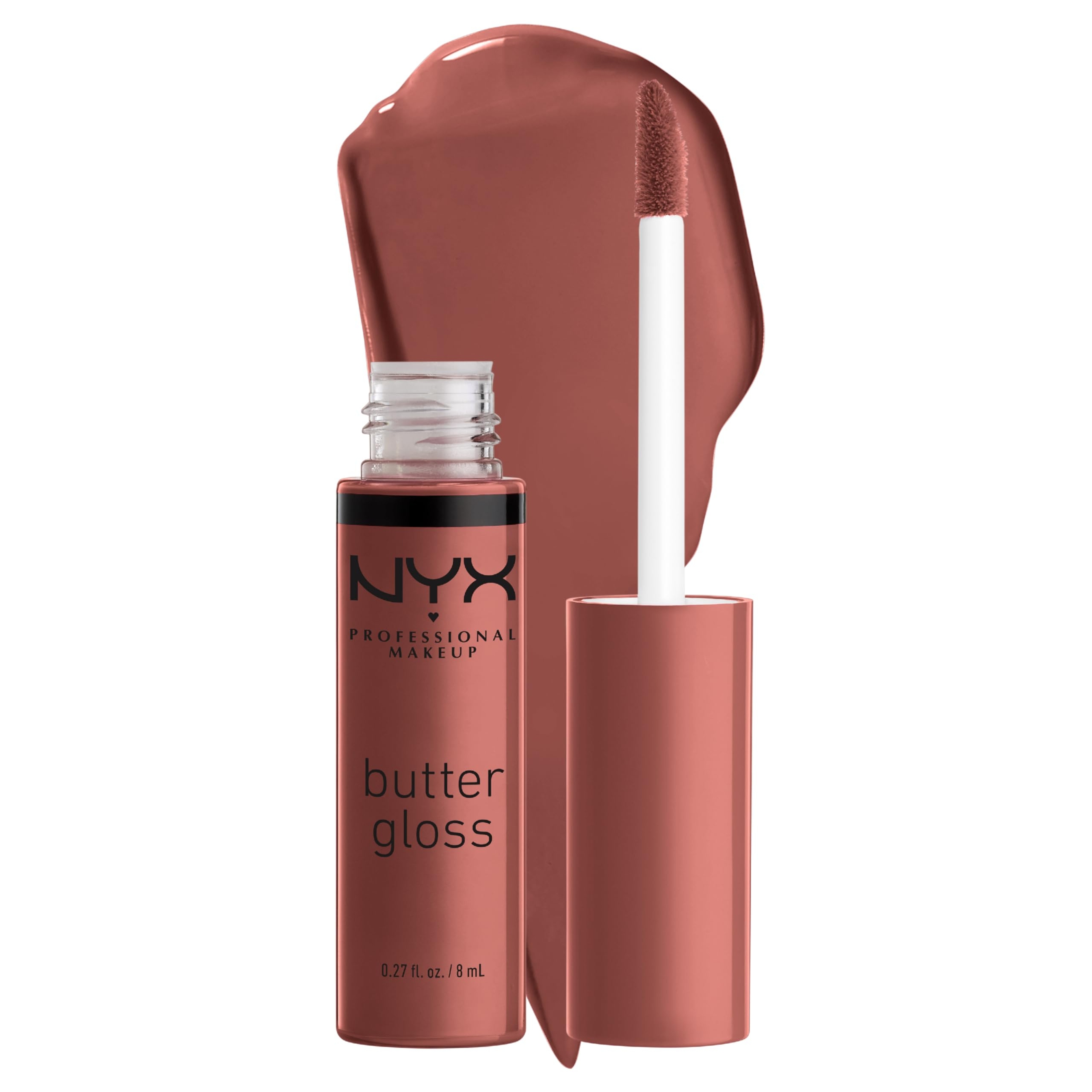 NYX Professional Makeup Butter Gloss Lip Gloss, Praline, 0.27 fl.oz (Pack of 3) - Non-Sticky & Shiny Vegan Lip Makeup 5