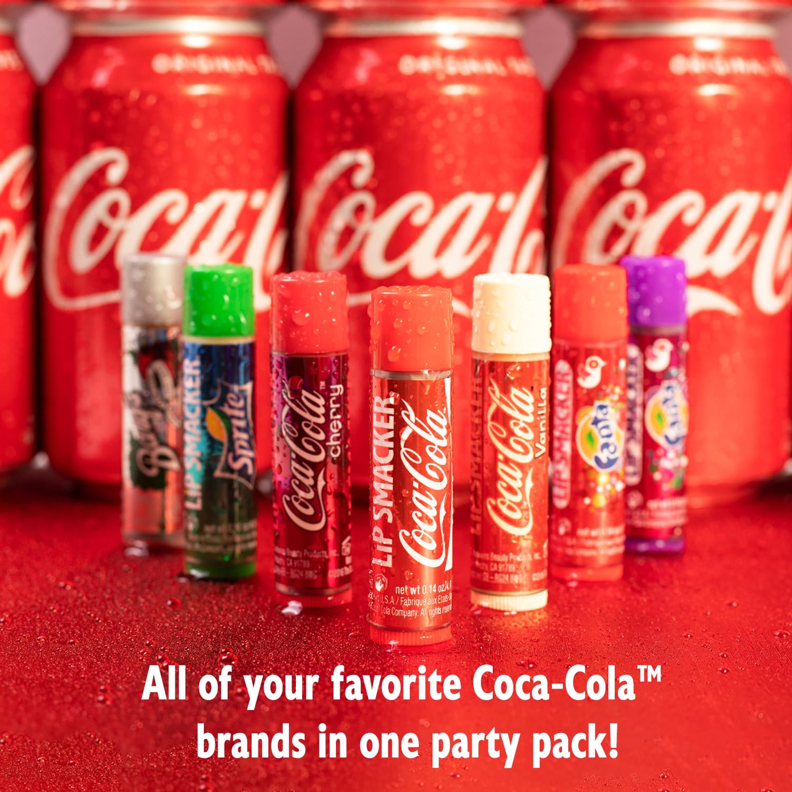 Lip Smacker Coca-Cola Party Pack 0.14 oz (Pack of 8) - Coke Flavored Lip Balms with Smoothing Moisture & Refreshment 3