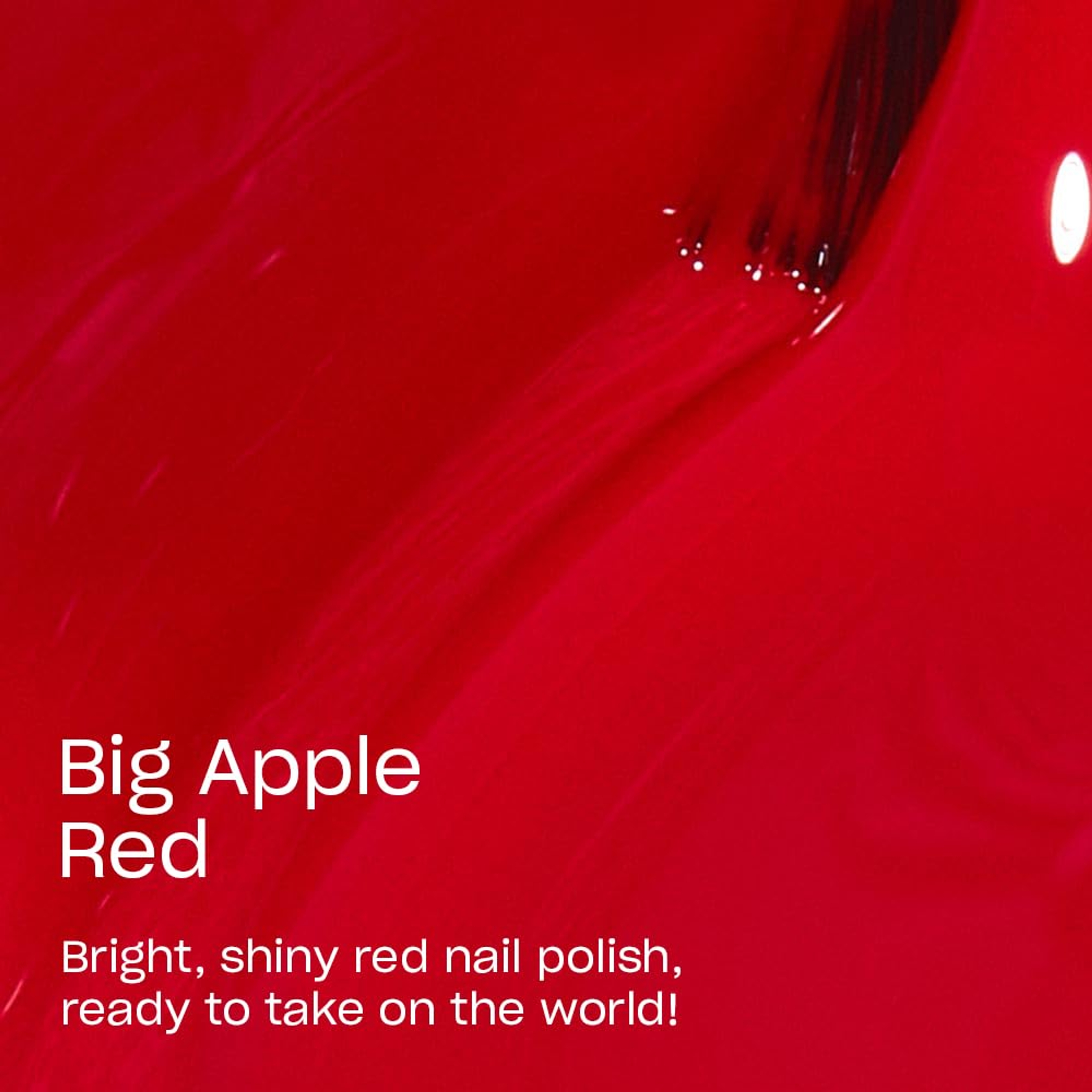 OPI Nail Lacquer, Big Apple Red, 0.5 fl.oz - Bright & Shiny Red Nail Polish, Fast-Drying, Streak-Free Formula 2