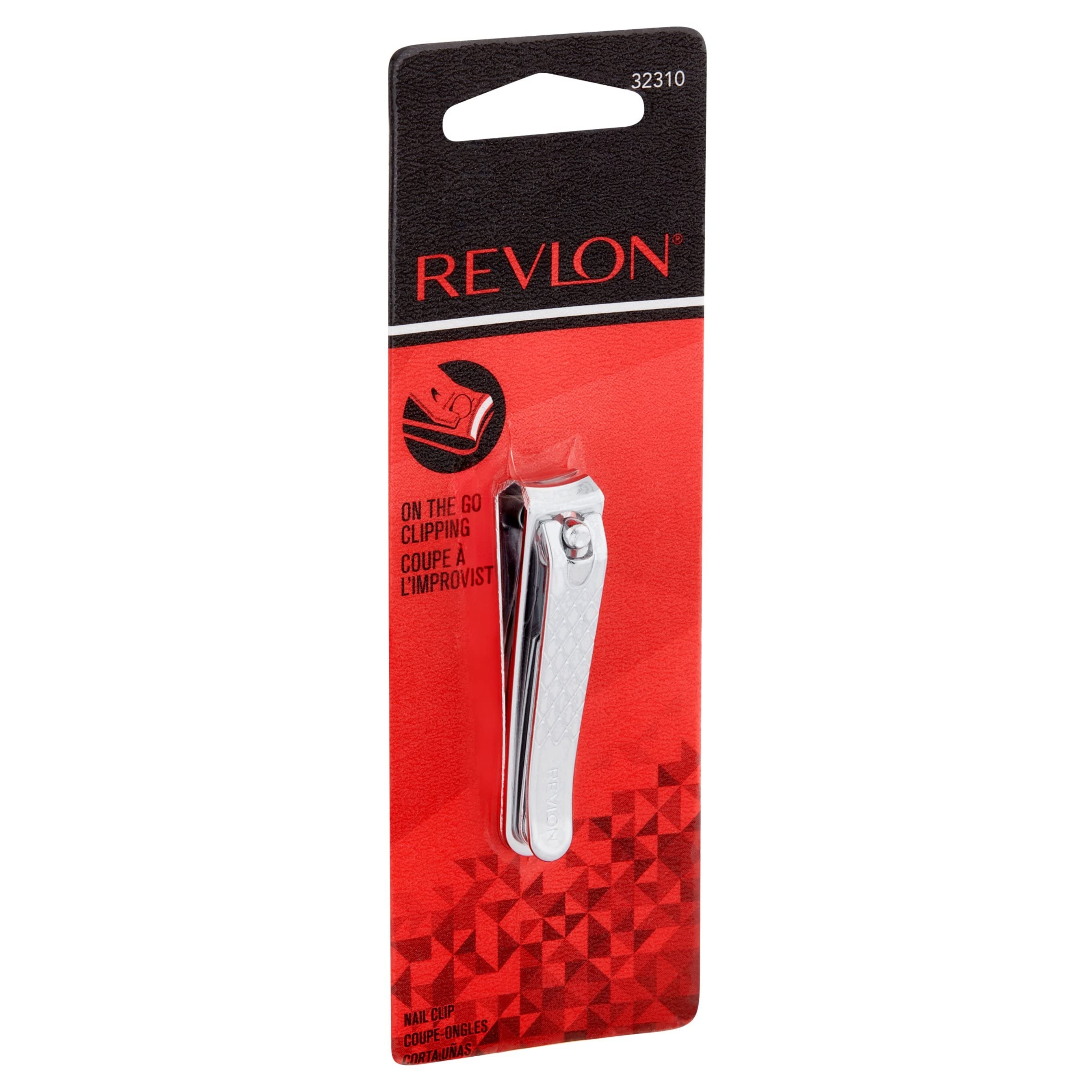 Revlon Compact Nail Clipper 1 Count - Mini Stainless Steel Nail Clipper Trims Fingernails & Toenails 3