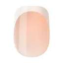 imPRESS No Glue Mani Press On Nails, Model, 30 Count - Classic French, Light Neutral & White Tip, Short Squoval 7