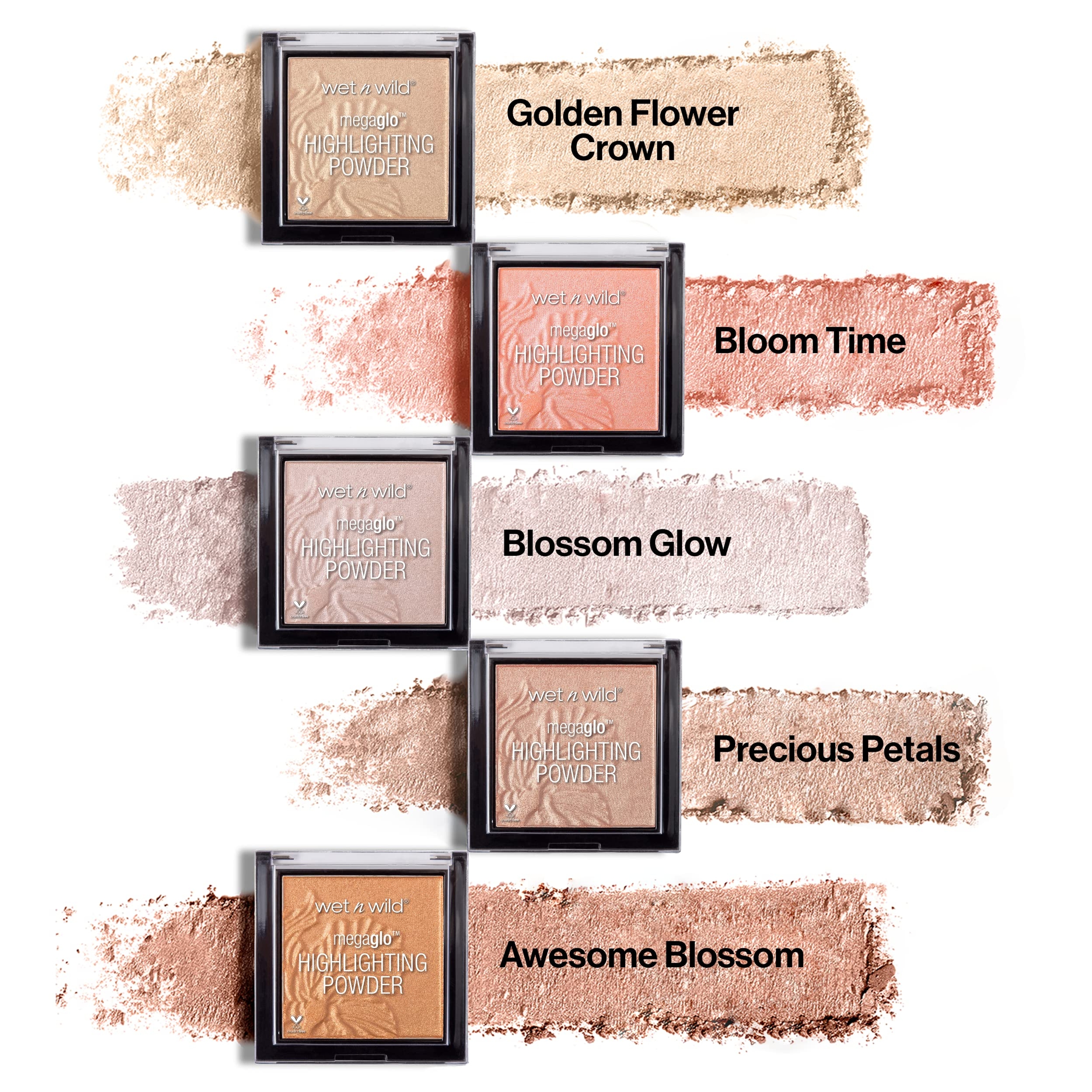 wet n wild MegaGlo Highlighting Powder, Blossom Glow, 1 Count - Shimmer & Shine, Silky Smooth, Highly Pigmented 3