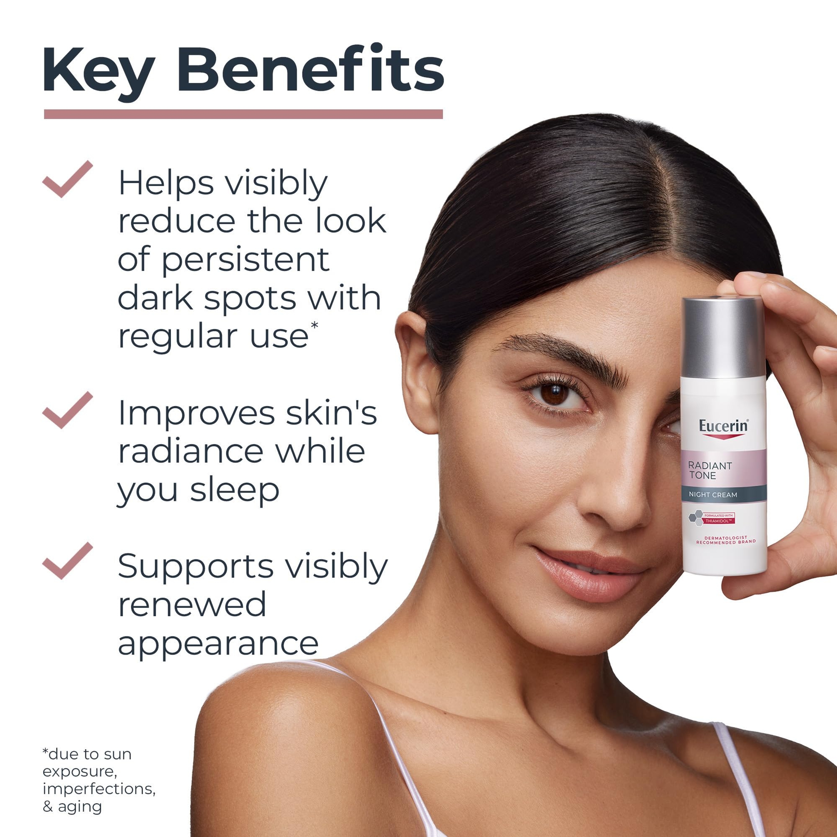Eucerin Radiant Tone Night Cream 1.7 oz - Night Face Moisturizer, Dark Spot Corrector for All Skin Types 2