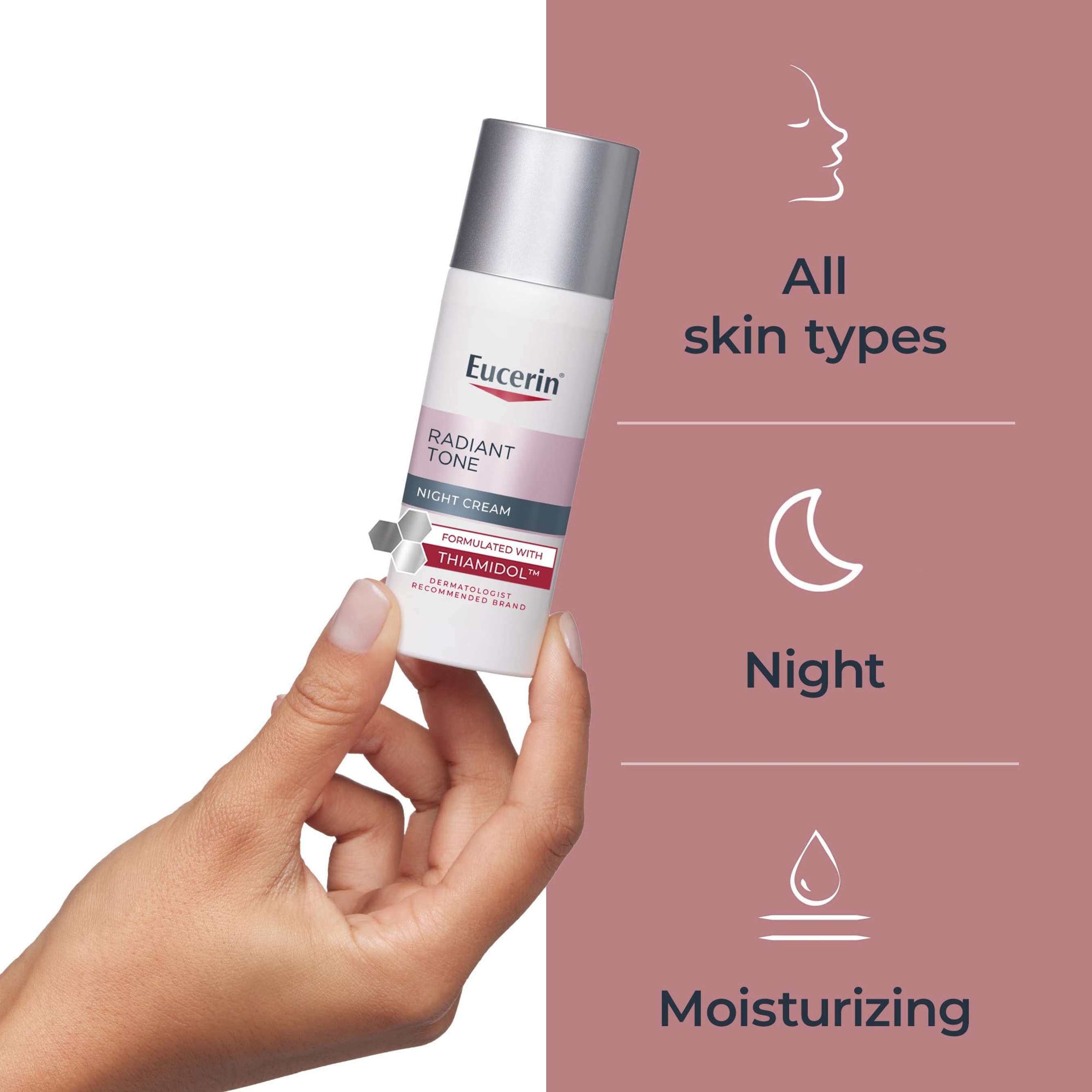 Eucerin Radiant Tone Night Cream 1.7 oz - Night Face Moisturizer, Dark Spot Corrector for All Skin Types 6