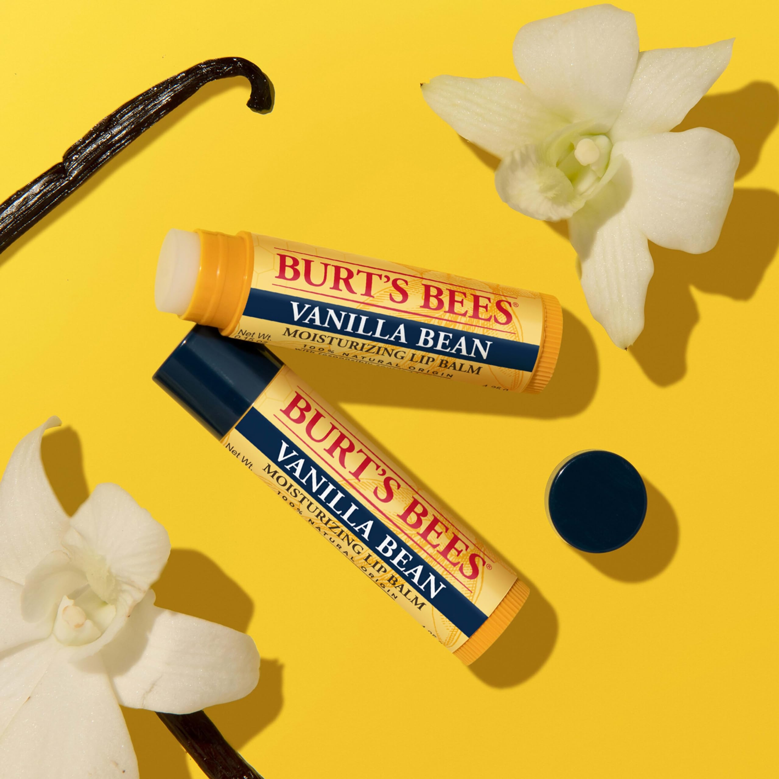 Burt's Bees Lip Balm, Vanilla Bean, 0.15 oz (Pack of 2) - Lip Moisturizer with Responsibly Sourced Beeswax, Tint-Free 8