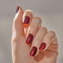 imPRESS colorFX No Glue Mani Press On Nails, Hidden Gem, 30 Count - Red Short Oval Chrome Effect 7