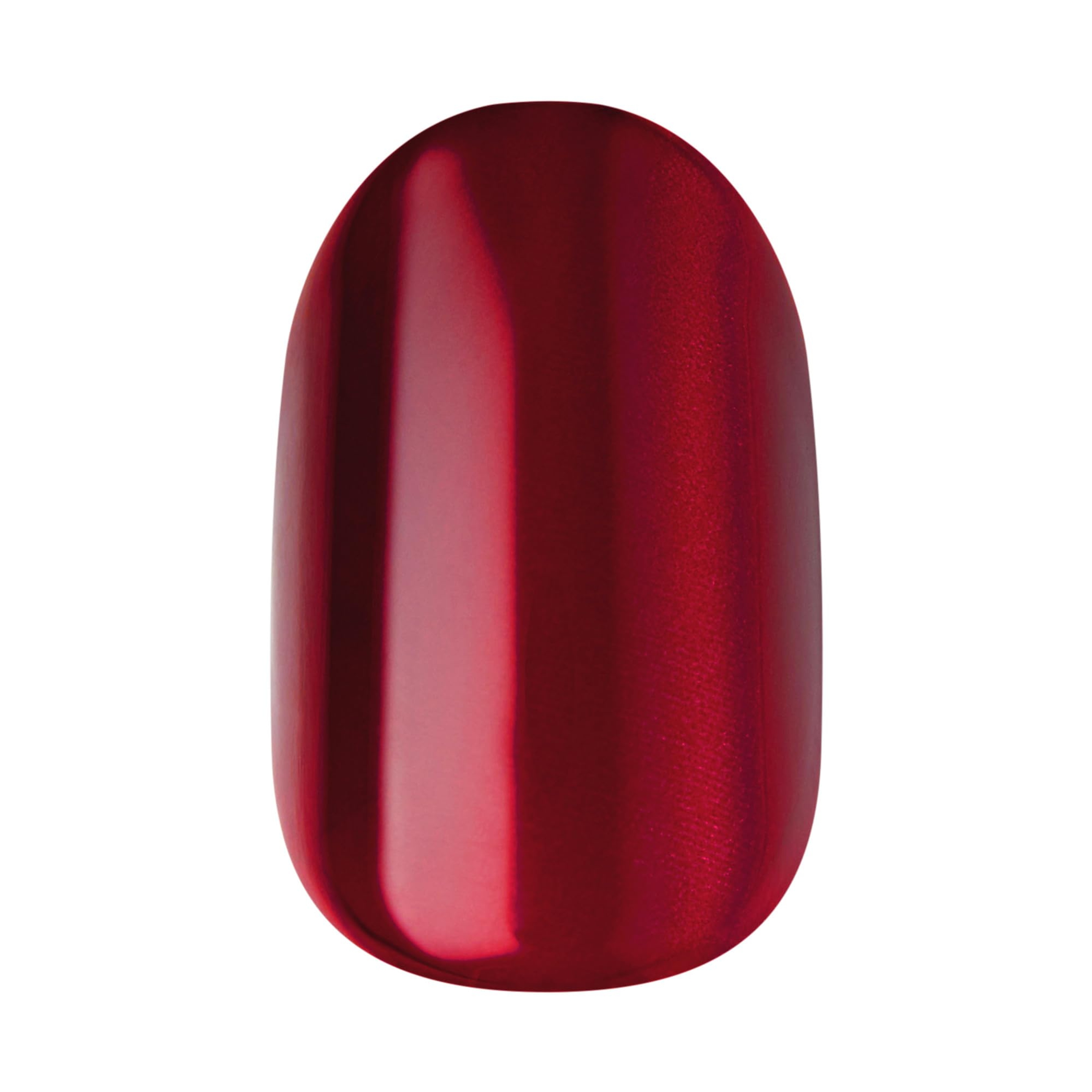 imPRESS colorFX No Glue Mani Press On Nails, Hidden Gem, 30 Count - Red Short Oval Chrome Effect 8