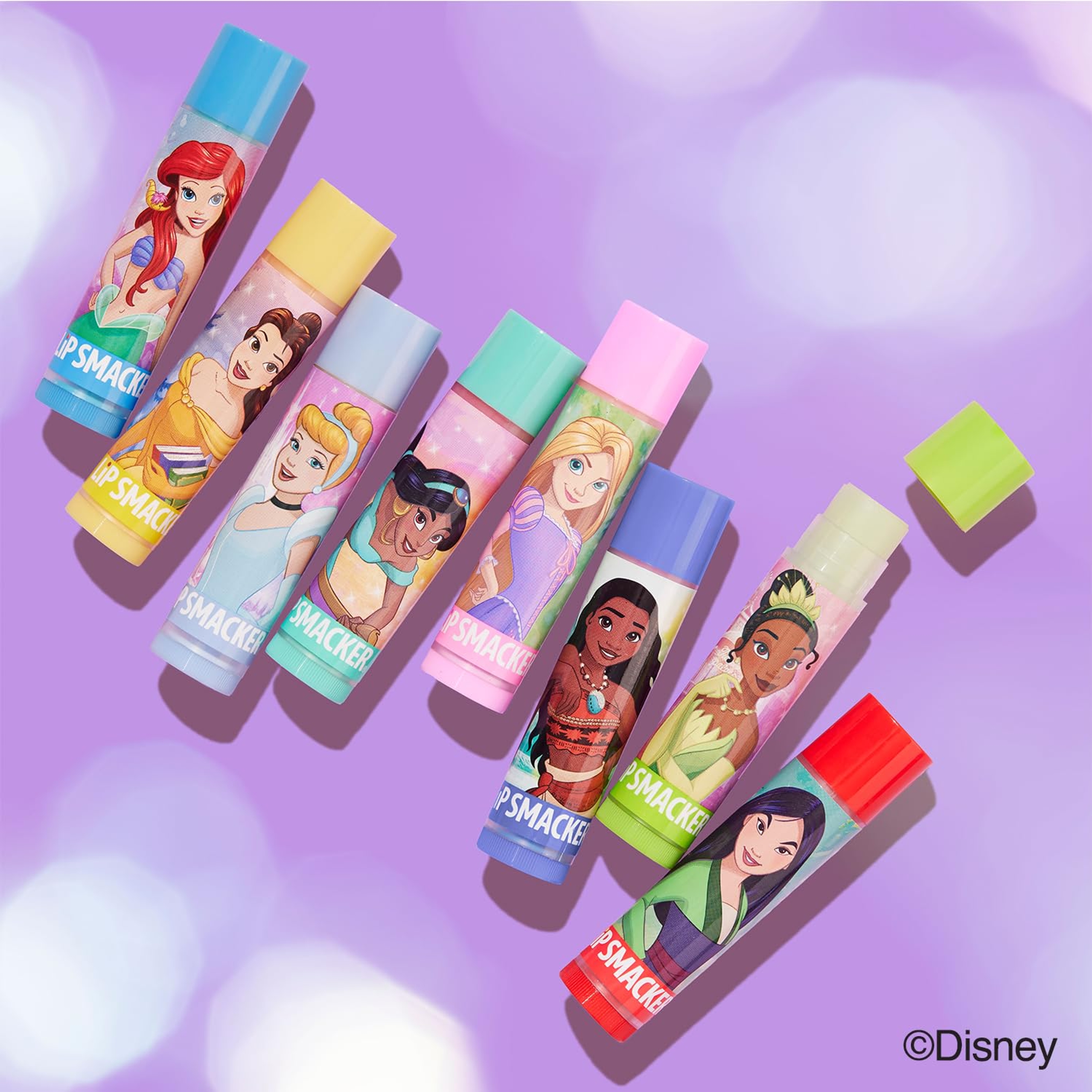 Lip Smacker Disney Princess Party Pack 0.14 oz (Pack of 8) -  Moisturizing & Smoothing Clear Lip Balms for Kids 5