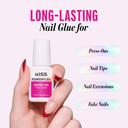 Kiss Powerflex Brush-On Nail Glue 0.17 oz - Ultra Hold, Fast Drying Adhesive, Instantly Repairs Cracks 3