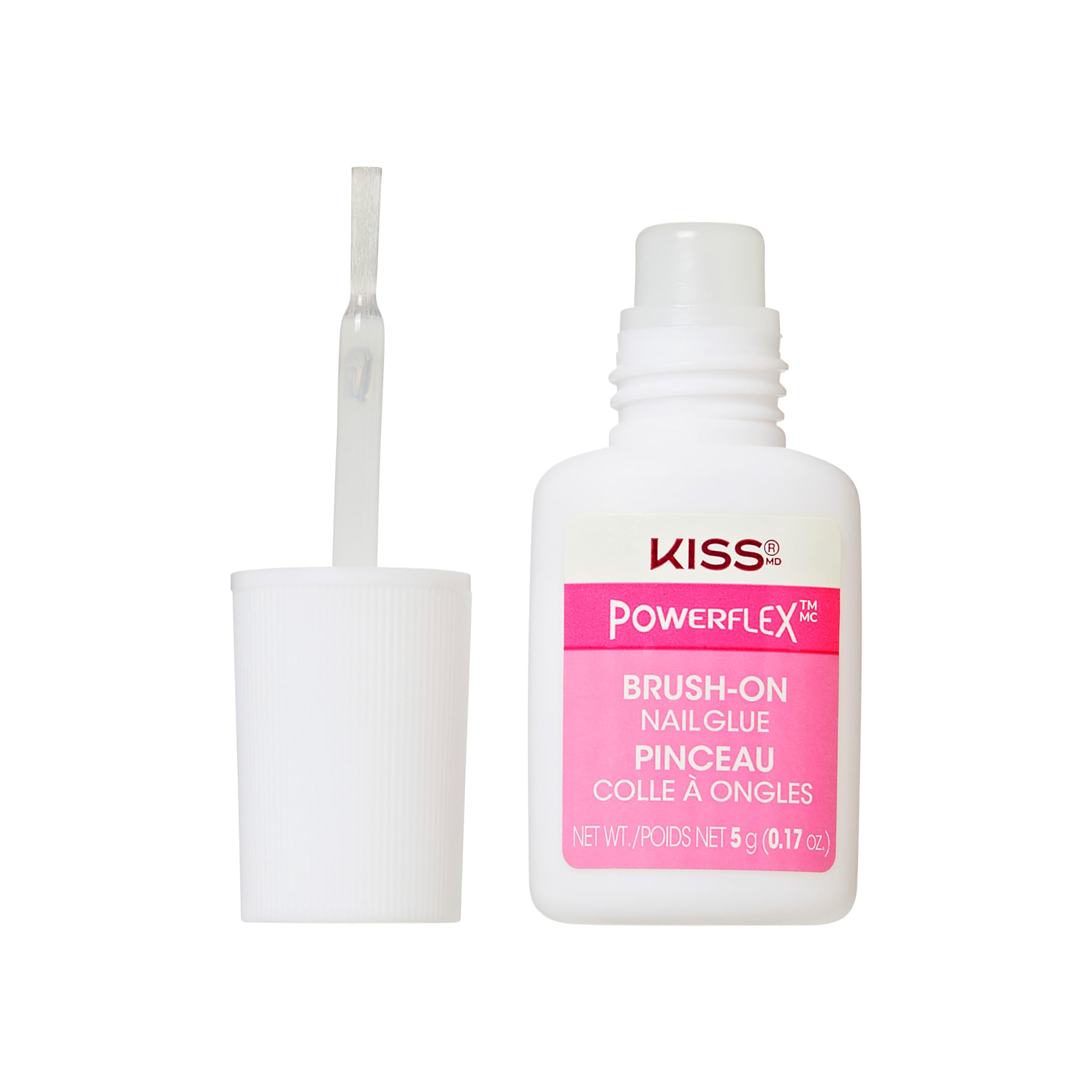 Kiss Powerflex Brush-On Nail Glue 0.17 oz - Ultra Hold, Fast Drying Adhesive, Instantly Repairs Cracks 8