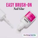 Kiss Powerflex Brush-On Nail Glue 0.17 oz - Ultra Hold, Fast Drying Adhesive, Instantly Repairs Cracks 4