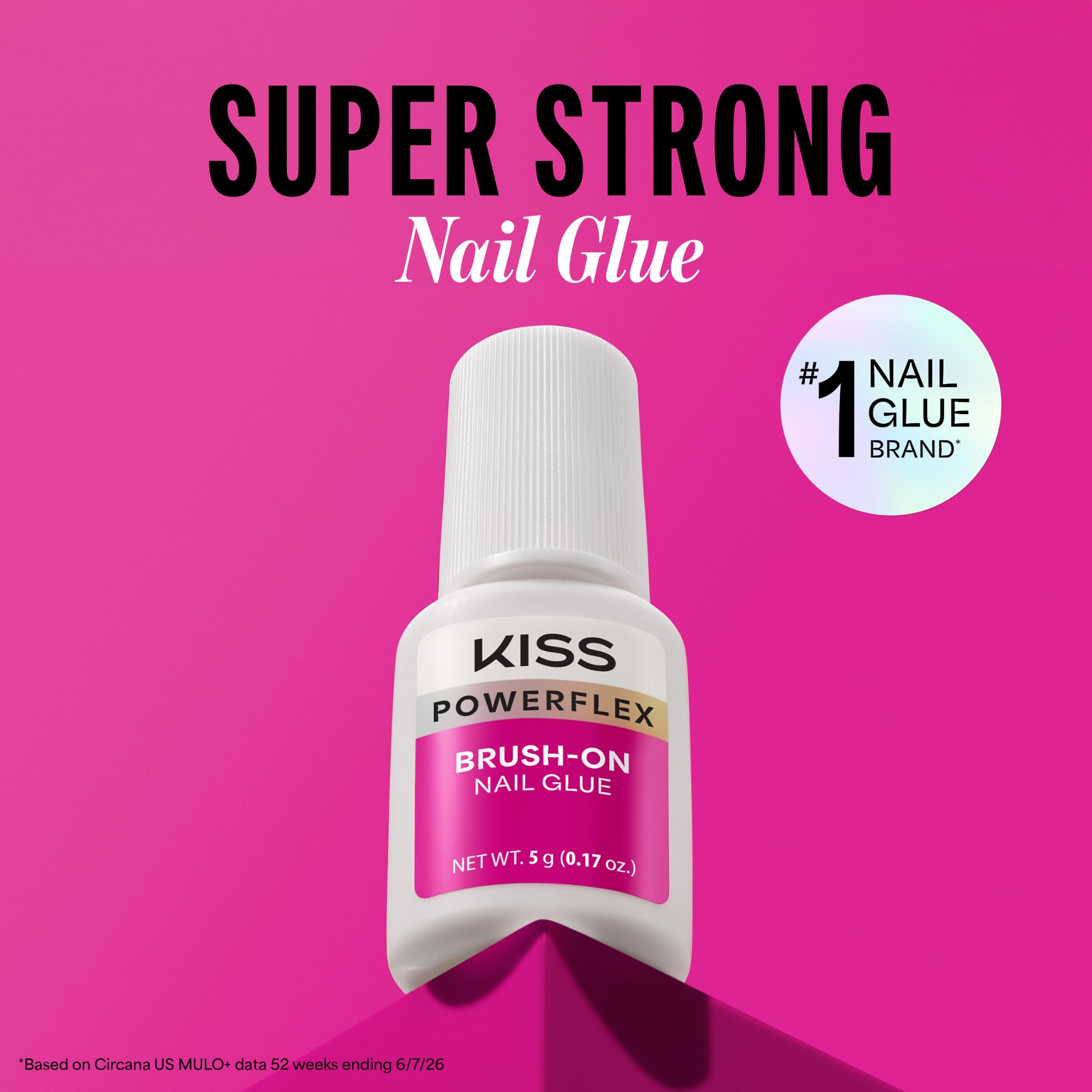 Kiss Powerflex Brush-On Nail Glue 0.17 oz - Ultra Hold, Fast Drying Adhesive, Instantly Repairs Cracks 2