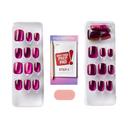 imPRESS colorFX No Glue Mani Press On Nails, Levels, 30 Count - Pink Squoval Chrome Effect 6