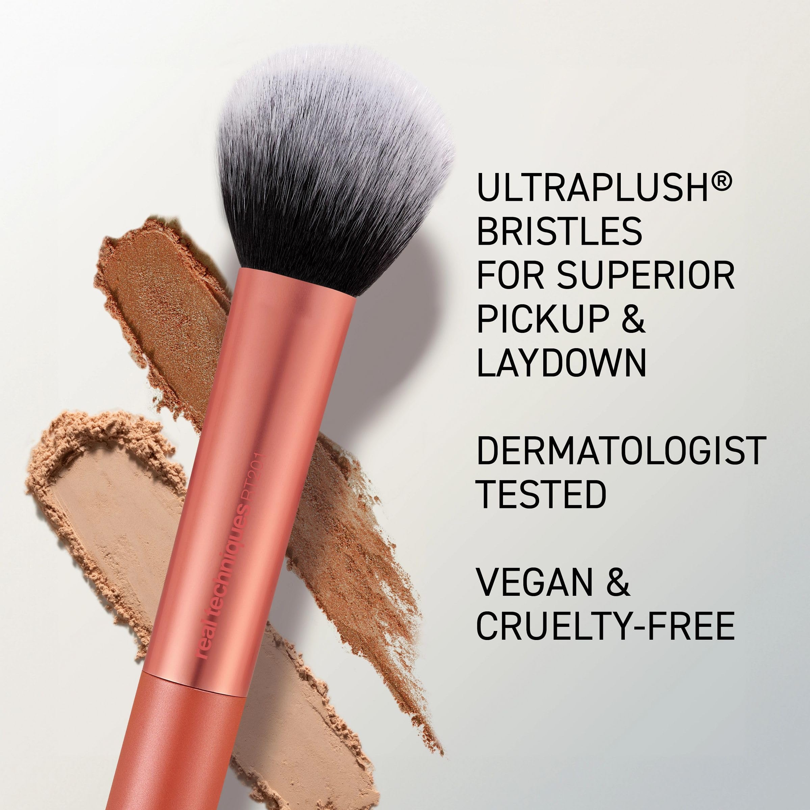 Real Techniques Powder Brush 1 Count - Ultra Plush Large Powder Brush for Smooth & Mattified Finish 5