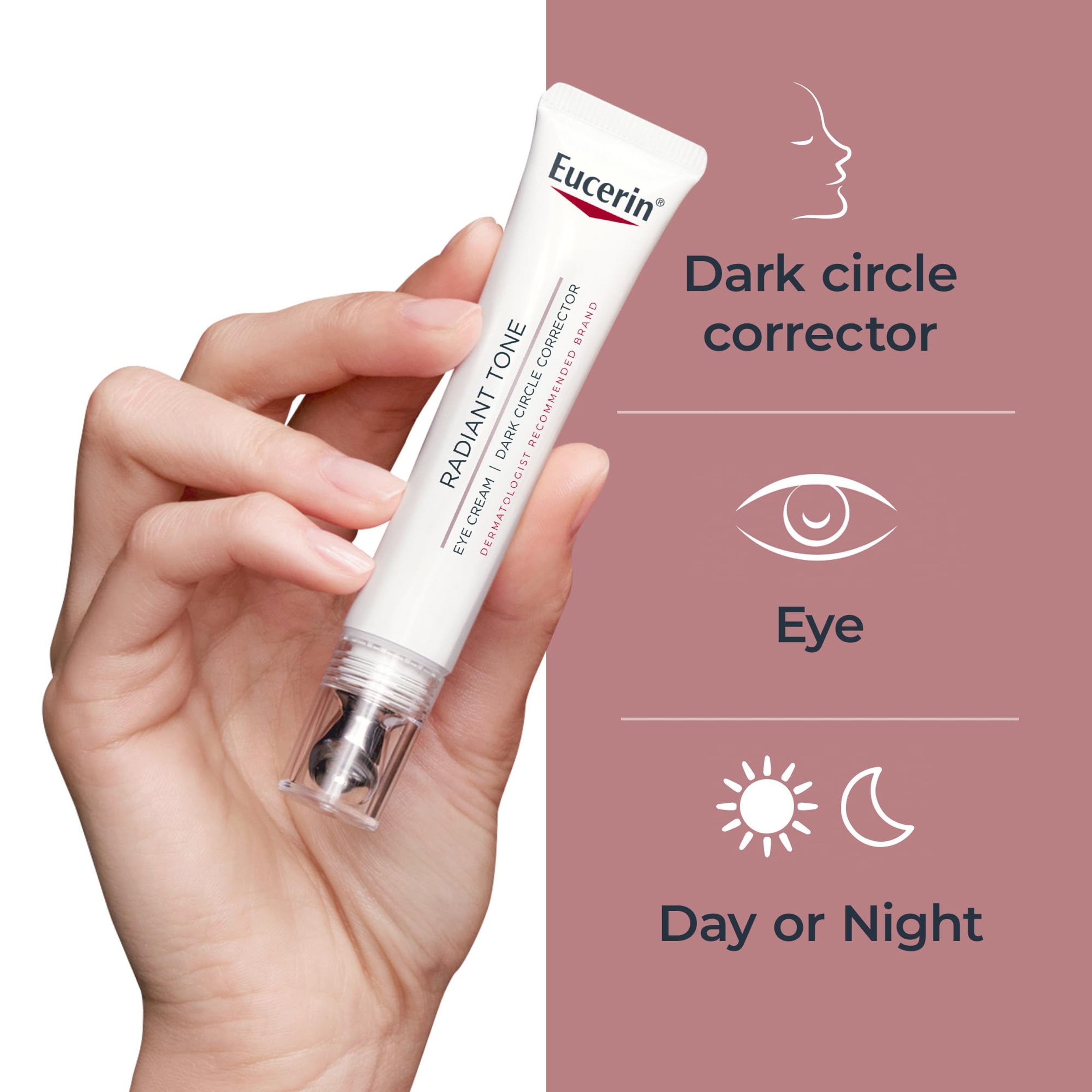 Eucerin Radiant Tone Eye Cream 0.5 oz - Dark Circle Corrector, Eye Brightening Cream with Thiamidol & Hyaluronic Acid 6