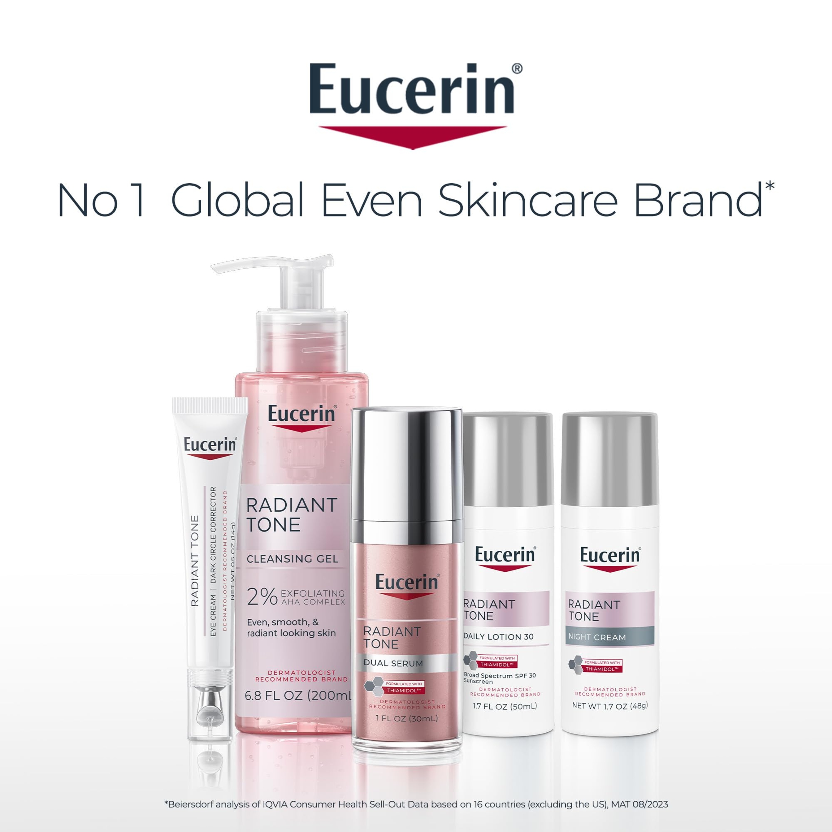 Eucerin Radiant Tone Eye Cream 0.5 oz - Dark Circle Corrector, Eye Brightening Cream with Thiamidol & Hyaluronic Acid 10