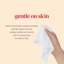 Burt's Bees Micellar Rose Water Facial Towelettes 30 Count - Daily Cleansing Wipes for All Skin Types 5