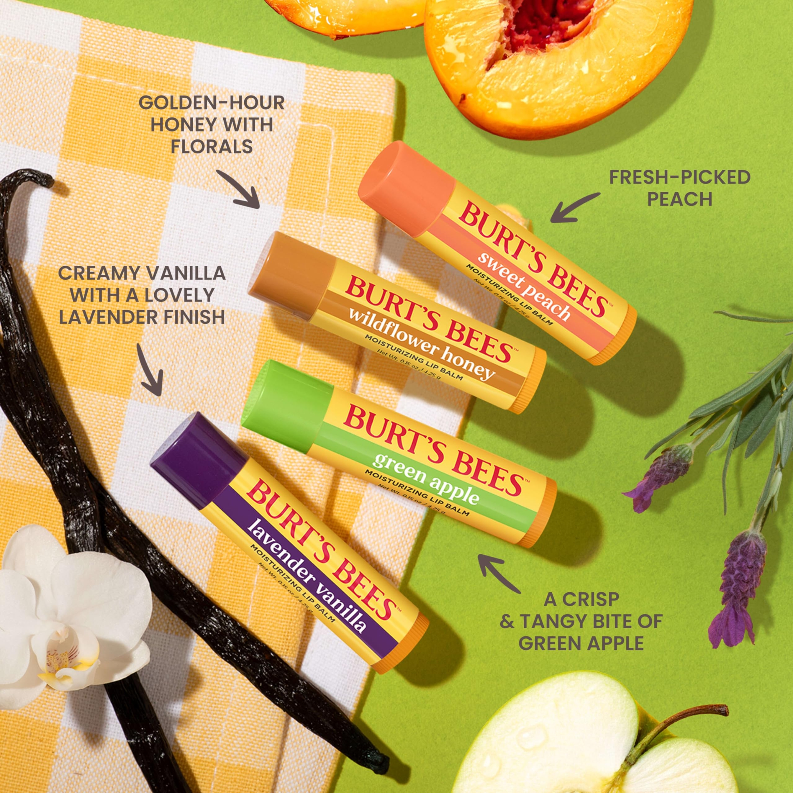 Burt's Bees Garden Party Lip Balm 0.15 oz (Pack of 4) - Natural Origin Lip Treatment with Responsibly Sourced Beeswax 5