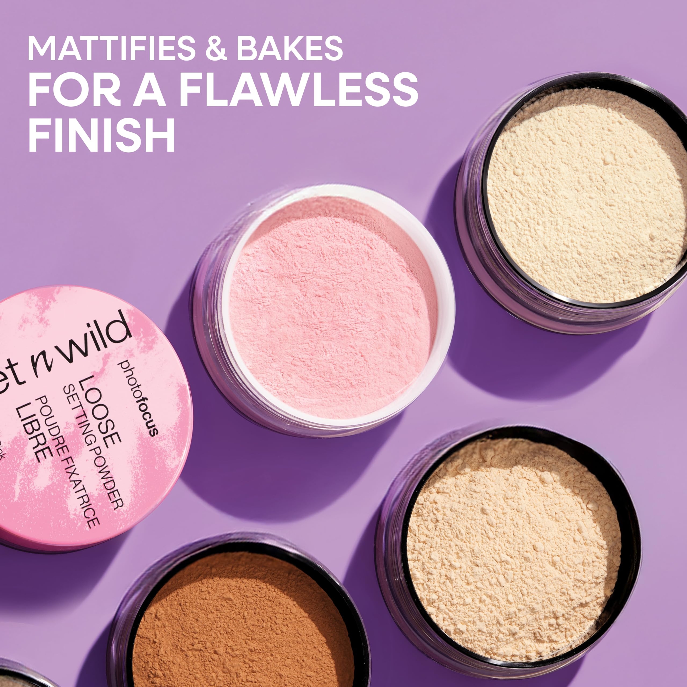 wet n wild Photo Focus Loose Setting Powder, Translucent, 1 Count - Baking Setting Powder, Fair to Medium & Tan Skin Tones 2