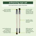 EcoTools Eye Enhancing Duo Makeup Brush Set, 2 Count - with 4 Brush Heads To Shade, Define, Blend & Smudge 2