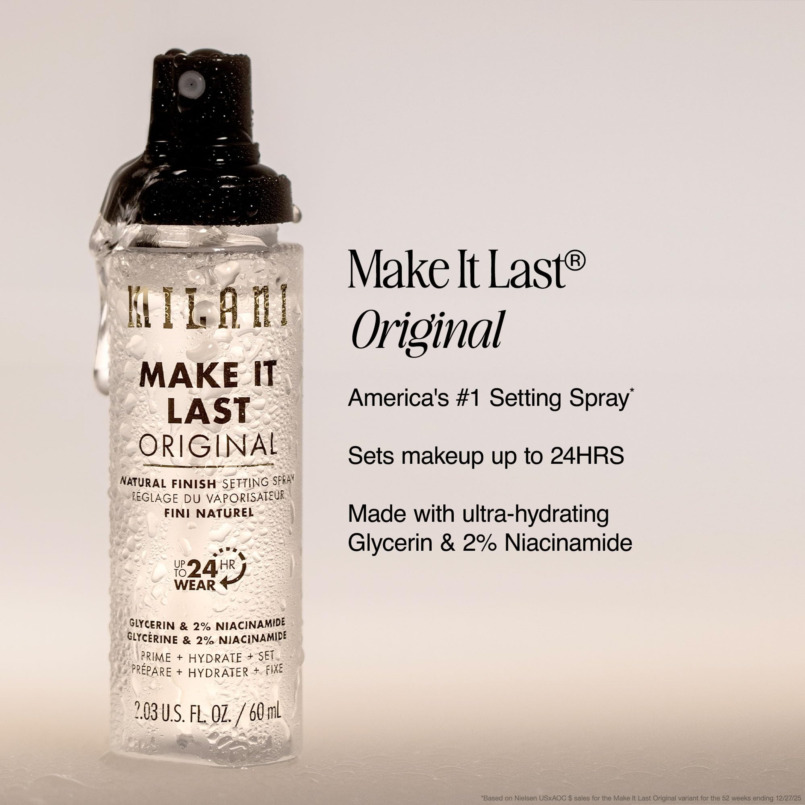 Milani Make It Last Original Setting Spray 2.03 fl.oz - Nourishing & Long-Wearing with a Natural Finish 2