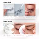 Kiss Looks So Natural False Eyelashes, Shy 12mm, 5 Pairs - Easy to Apply, Reusable Lash Clusters 4