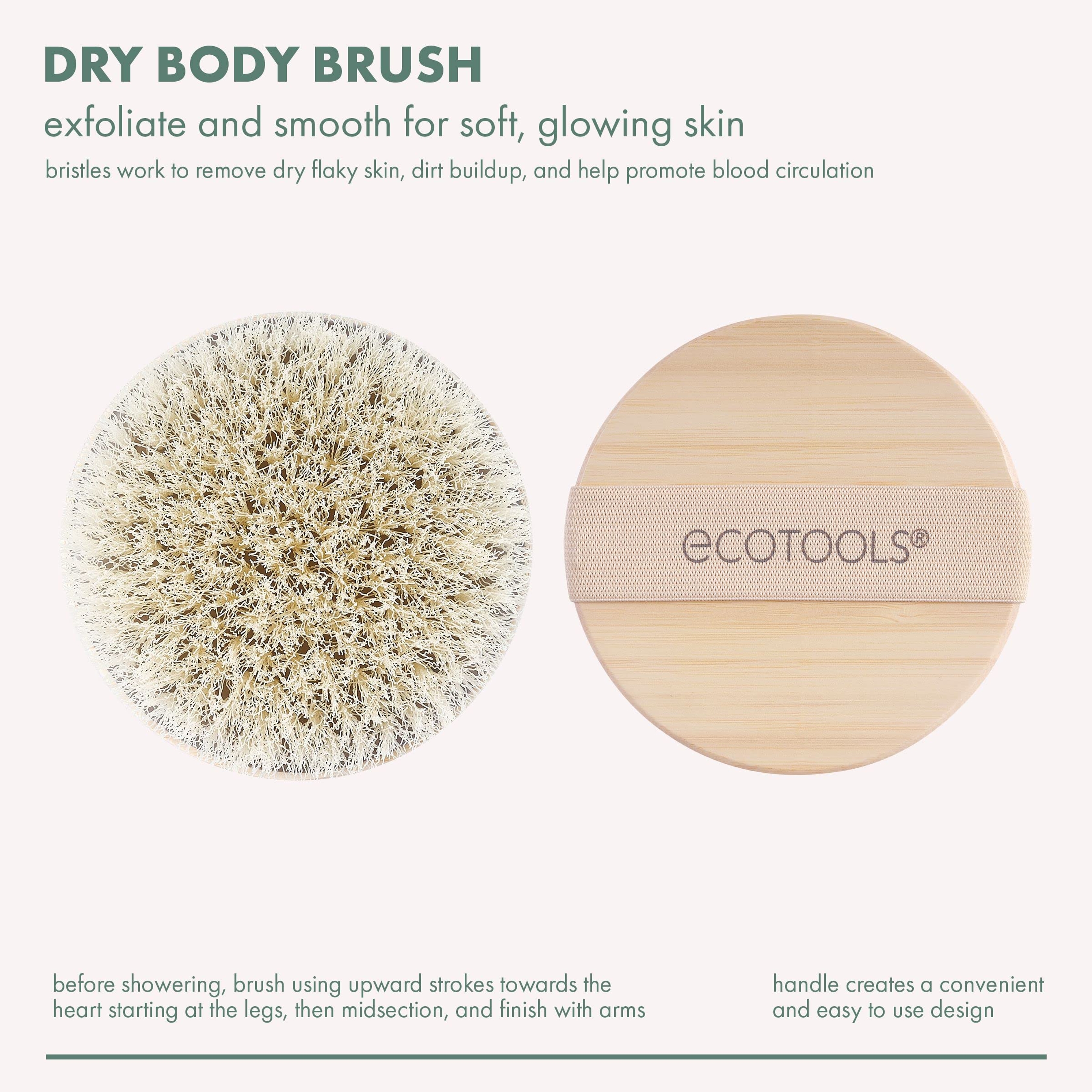 EcoTools Dry Body Brush, Pink, 1 Count - Body Scrub Brush for Dry Brushing, Smooth Skin 2