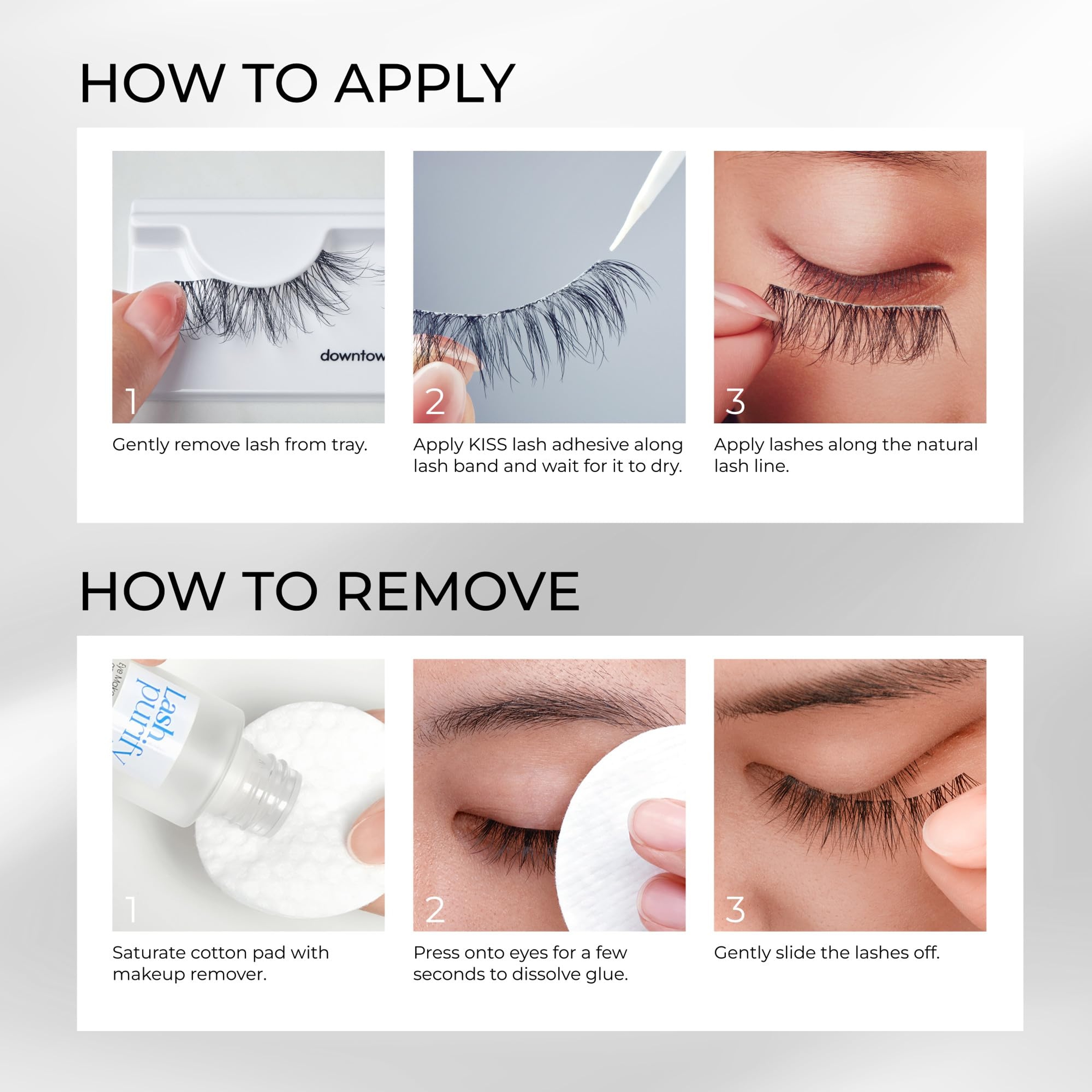 Kiss So Wispy False Eyelashes, Pompadour 16mm, 5 Pairs - Easy to Apply, Reusable Lash Clusters 3
