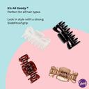 Goody SlideProof Classics Medium Claw Clips, Neutrals, 4 Count - Hair Styling Accessories with Secure Grip 3