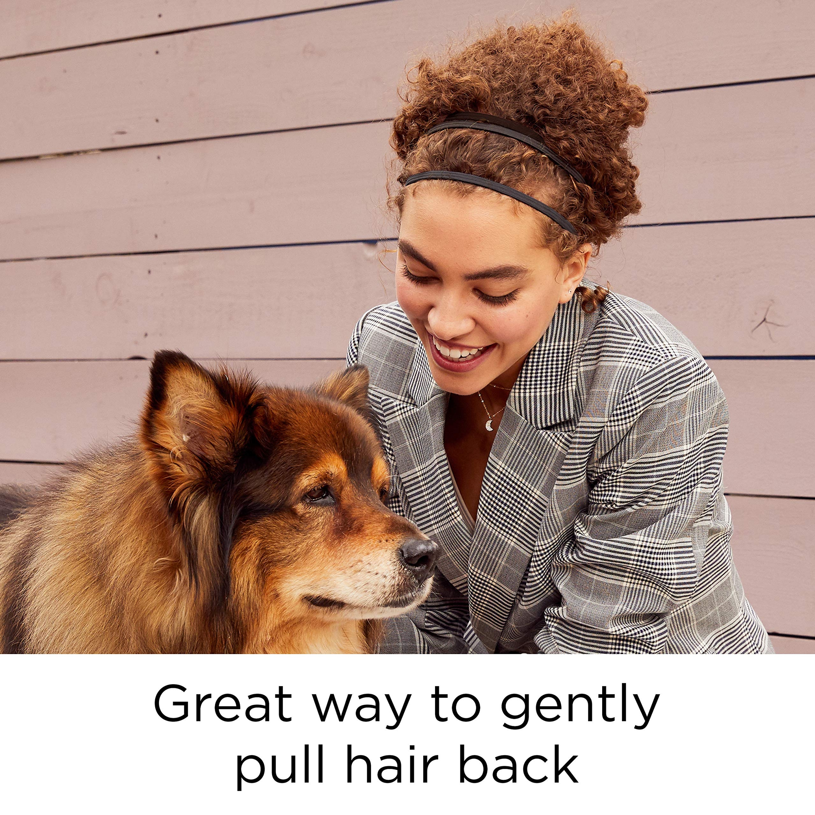 Goody Ouchless Thin Hair Flat Narrow Headwrap, Black, 6 Count - Gentle & Comfortable Hold 4