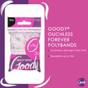 Goody Ouchless Forever Polyband Hair Ties, Clear, 150 Count - Easy Glide, Ultra-Strong Hold Styling Accessories 2