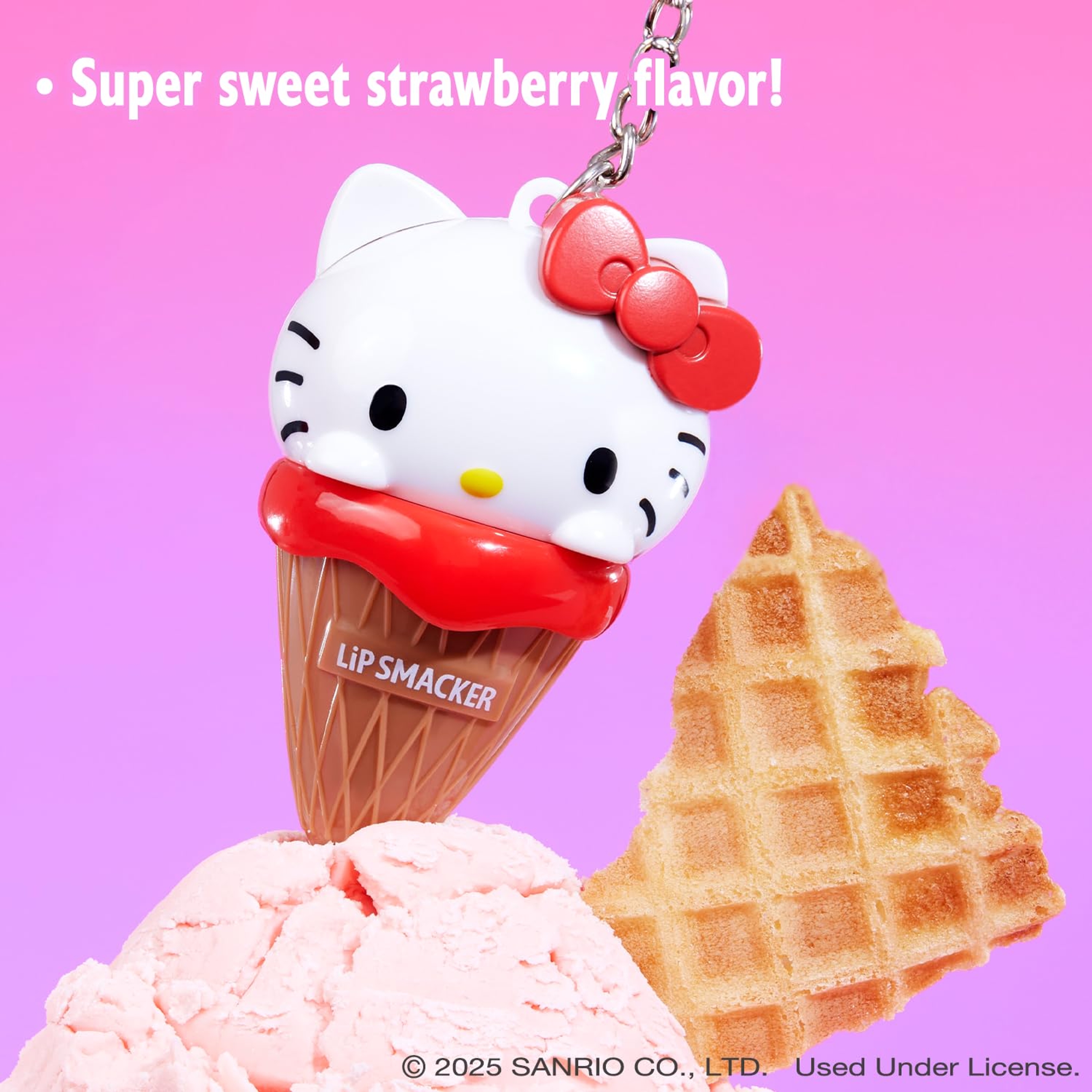 Lip Smacker Hello Kitty Lip Balm, Ice Cream Flavored Moisturizing, Smoothing Soft Shine, Hydrating & Protecting Fun Tasty Flavors, Cruelty-Free - Ice Cream(Packaging may vary) 2