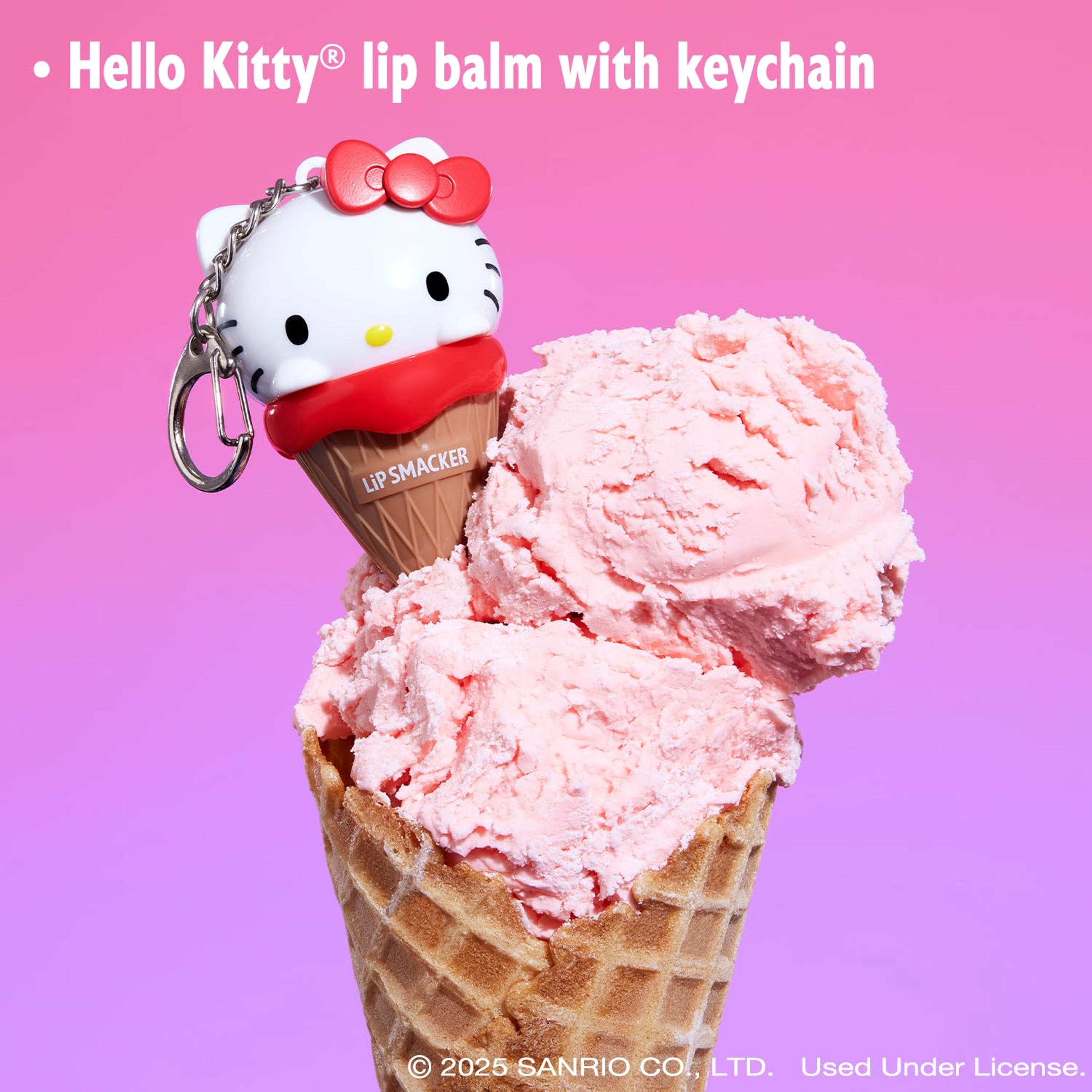 Lip Smacker Hello Kitty Lip Balm, Ice Cream Flavored Moisturizing, Smoothing Soft Shine, Hydrating & Protecting Fun Tasty Flavors, Cruelty-Free - Ice Cream(Packaging may vary) 18