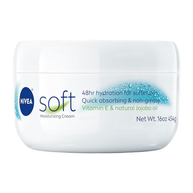 Nivea Soft Moisturizing Cream 16 oz - Refreshingly Soft Moisturizer for Face, Hands & Body