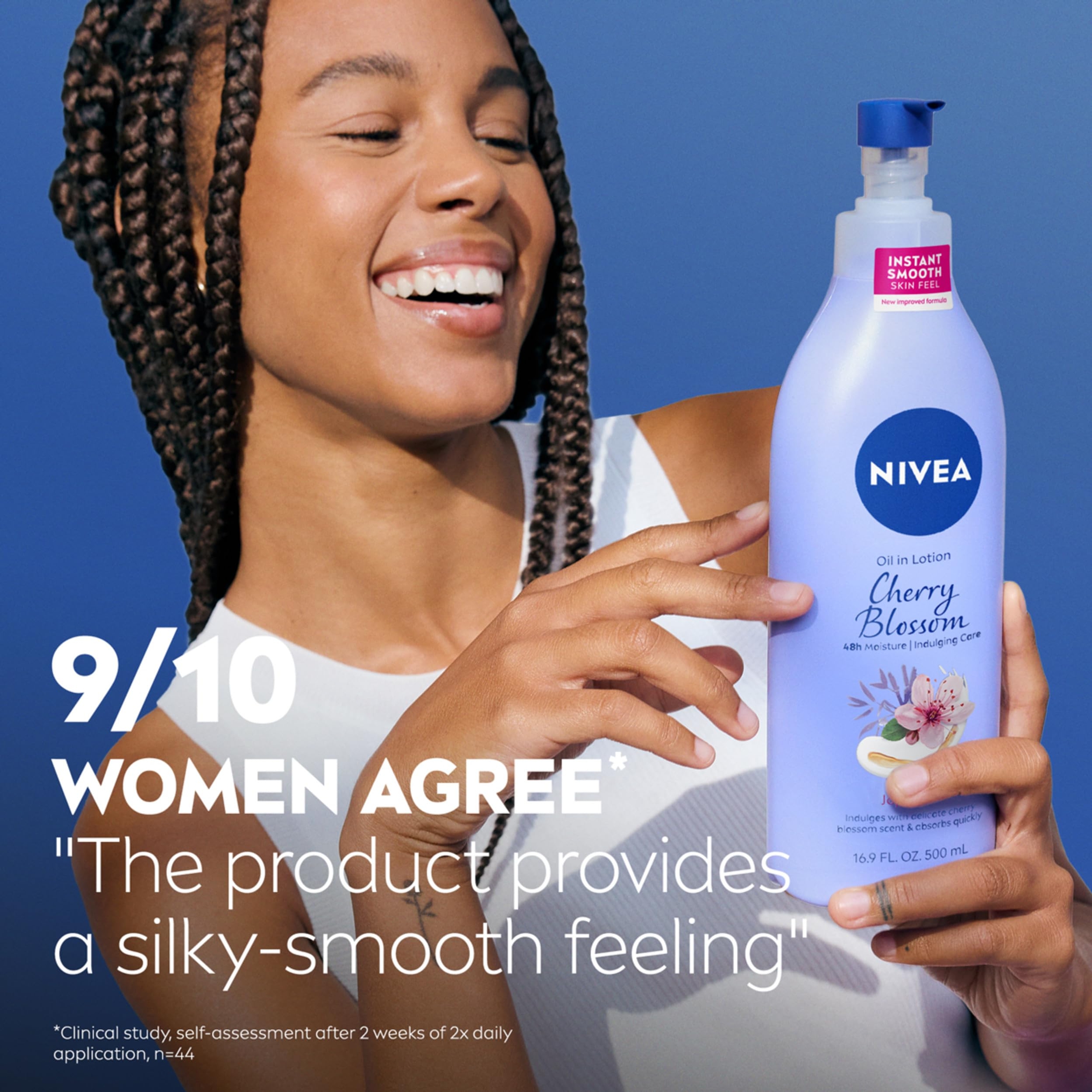 Nivea Cherry Blossom & Jojoba Oil Infused Body Lotion 16.9 fl.oz - Moisturizes for 48H, Fast-Absorbing & Non-Greasy 8