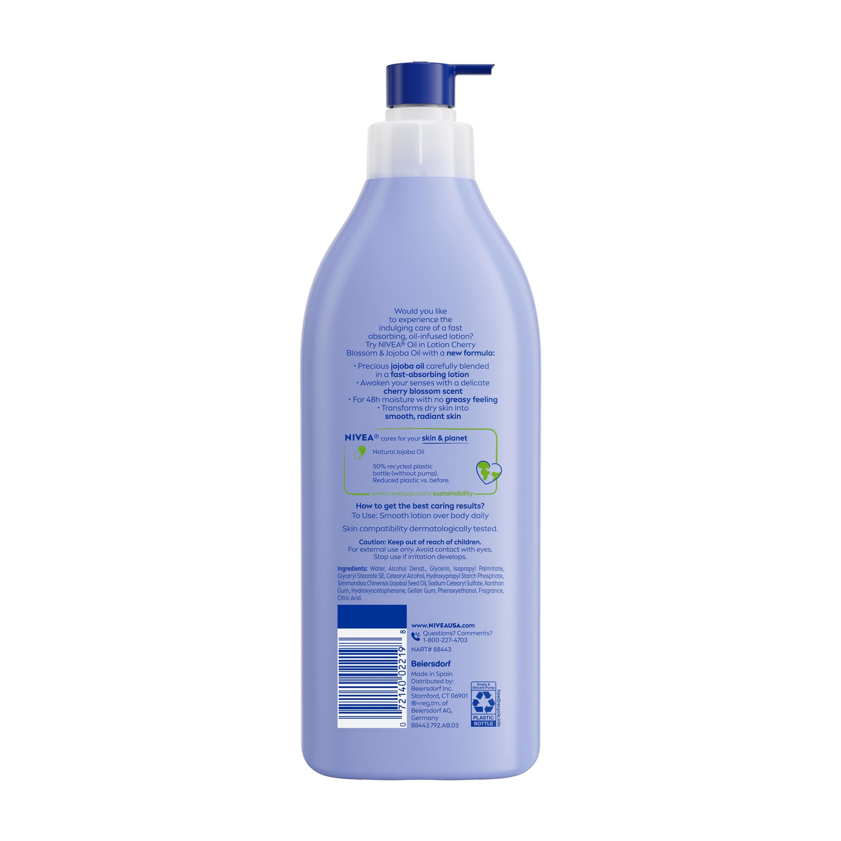 Nivea Cherry Blossom & Jojoba Oil Infused Body Lotion 16.9 fl.oz - Moisturizes for 48H, Fast-Absorbing & Non-Greasy 11