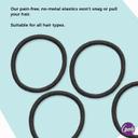 Goody Ouchless Hair Elastics, Black, 15 Count - No Pull, No Breakage, Tangle-Free Hold for Thick, Curly, Coily & Textured Hair 2