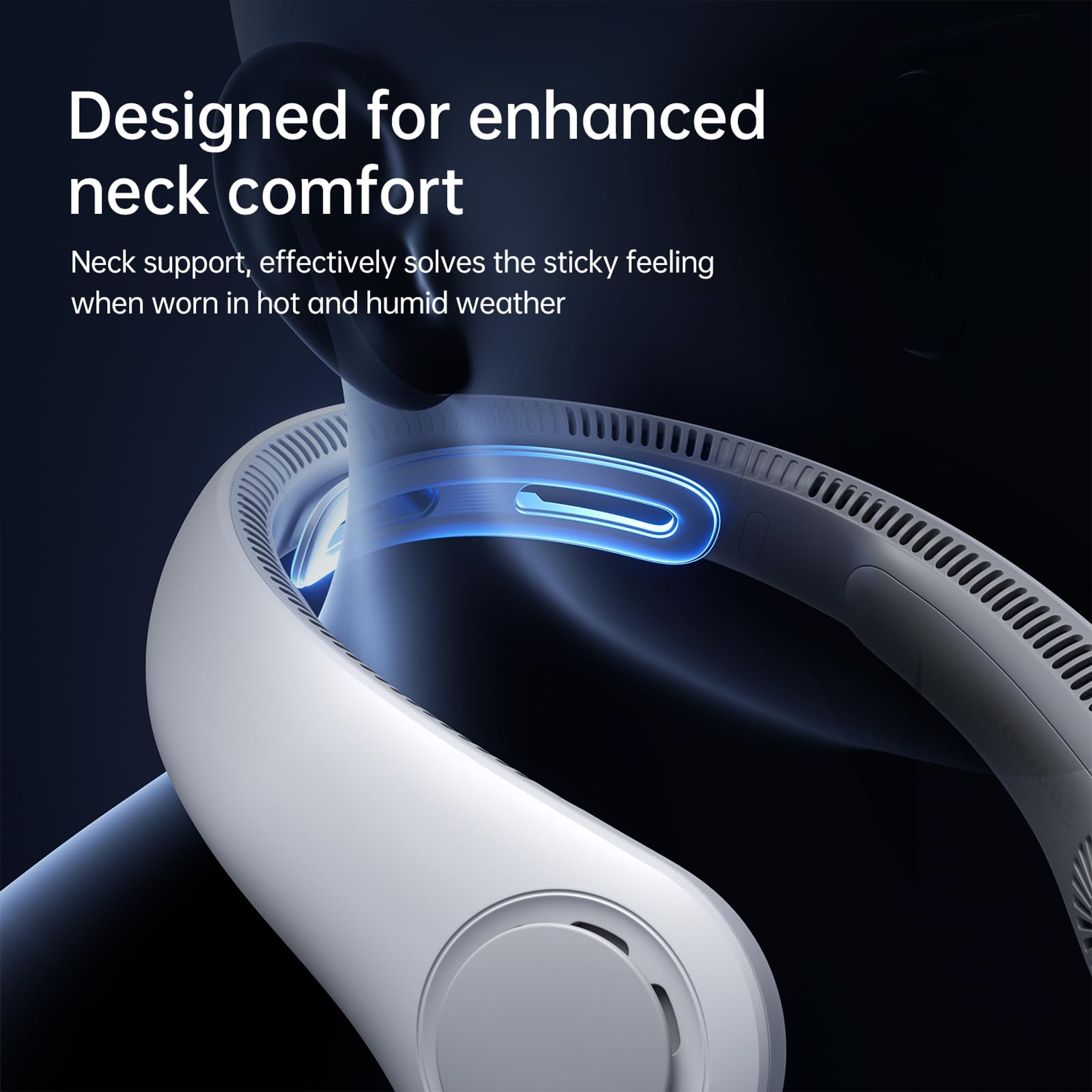 Jisulife Portable Neck Fan Life4, Grey, 1 Count - Hands-Free Bladeless Fan, Twistable, Rechargeable 3